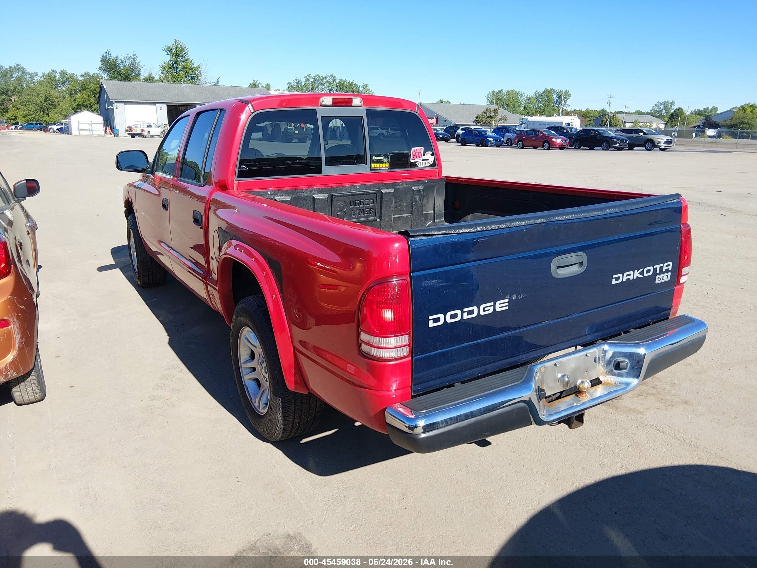 2003 Dodge Dakota Sport/sxt Red vin: 1D7HL38X03S288159