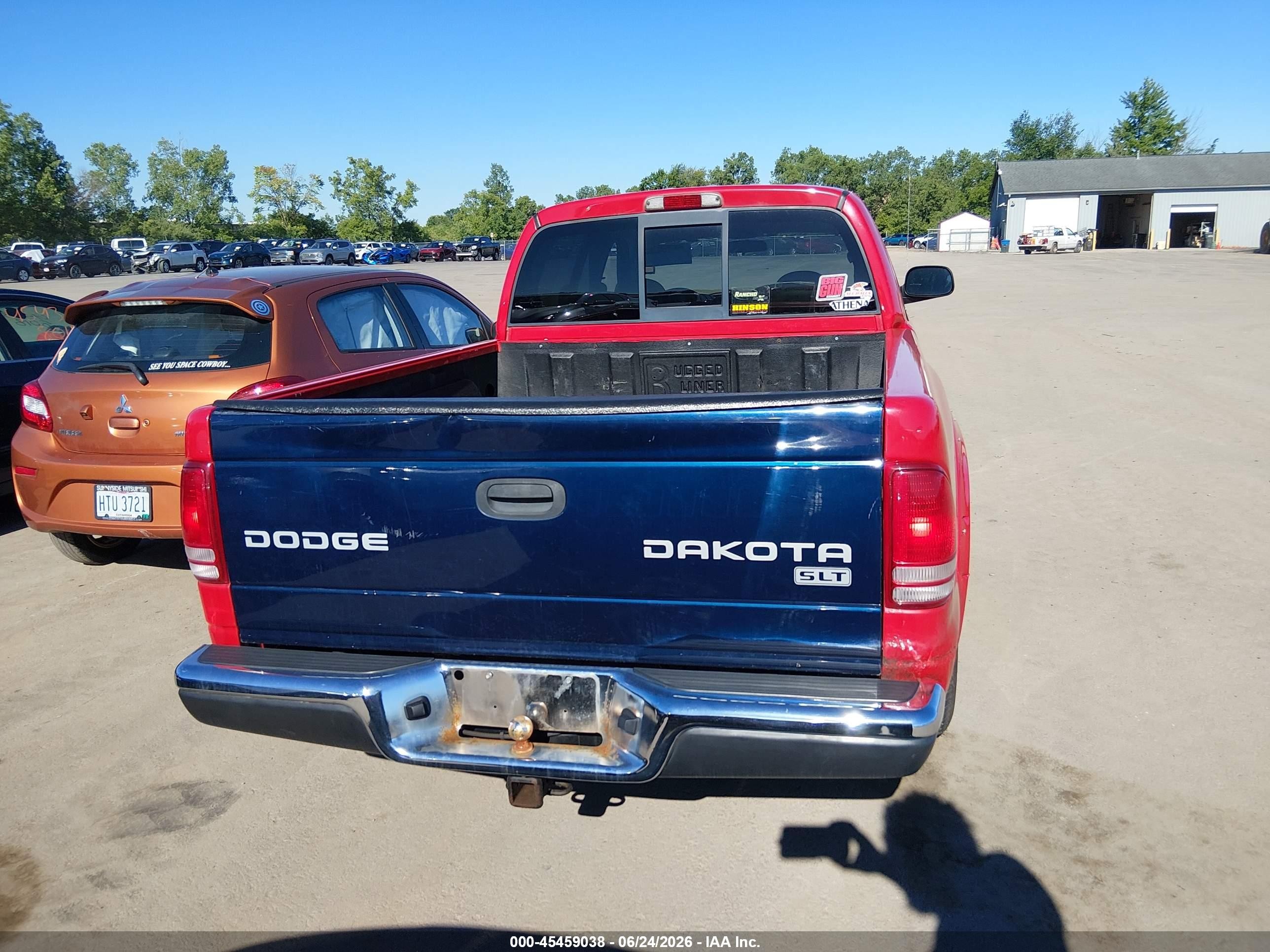 2003 Dodge Dakota Sport/sxt Red vin: 1D7HL38X03S288159