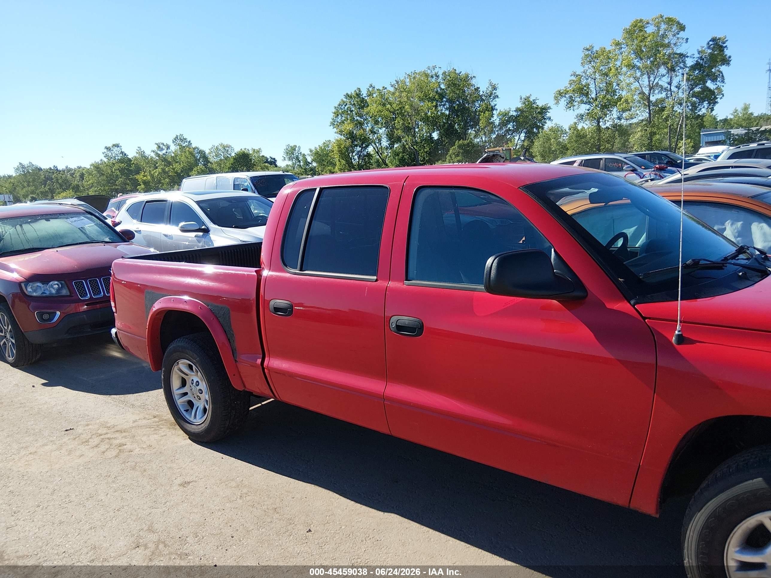 2003 Dodge Dakota Sport/sxt Red vin: 1D7HL38X03S288159