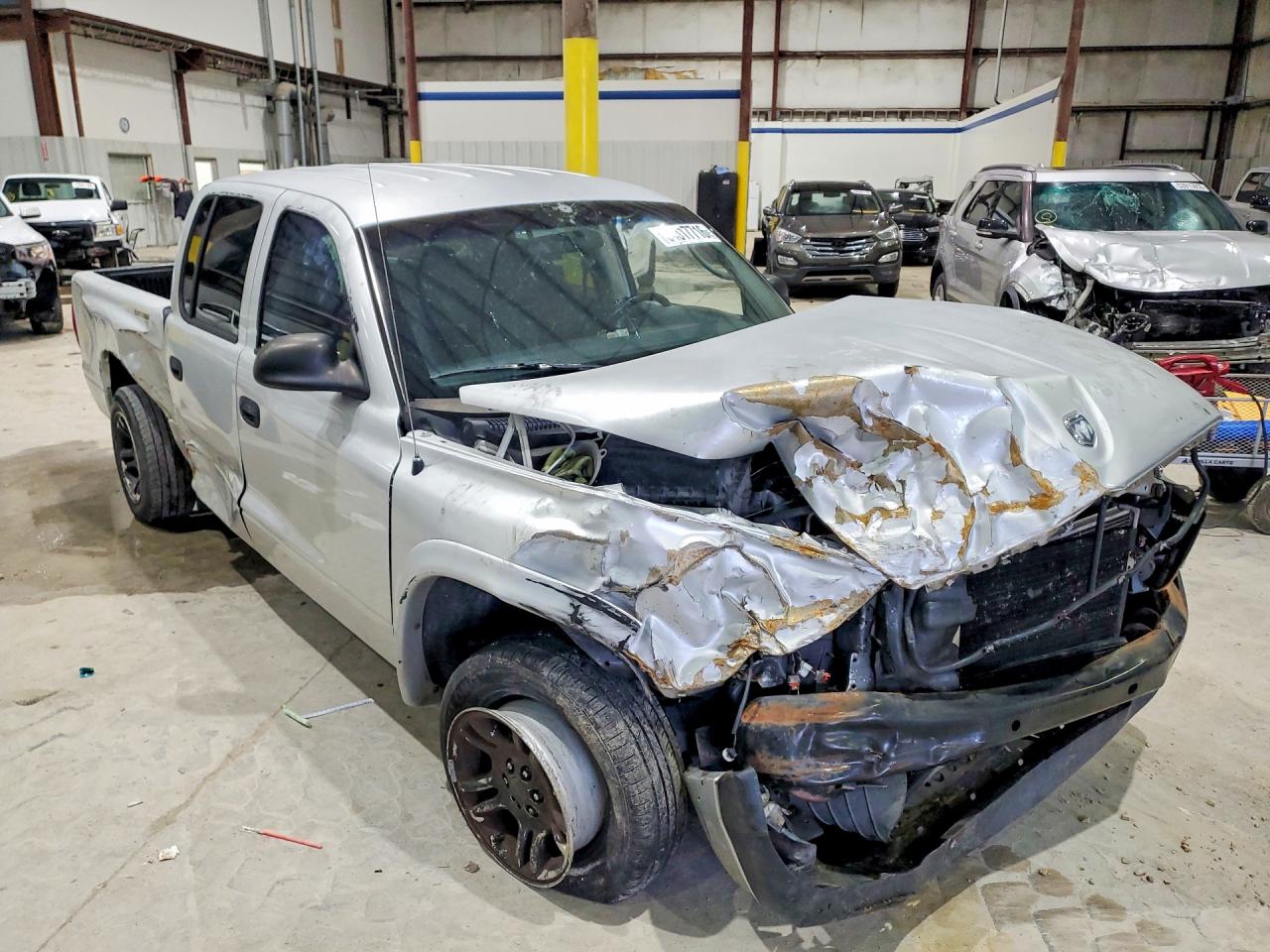 2003 Dodge Dakota Quad Sport Серебряный vin: 1D7HL38X23S118272