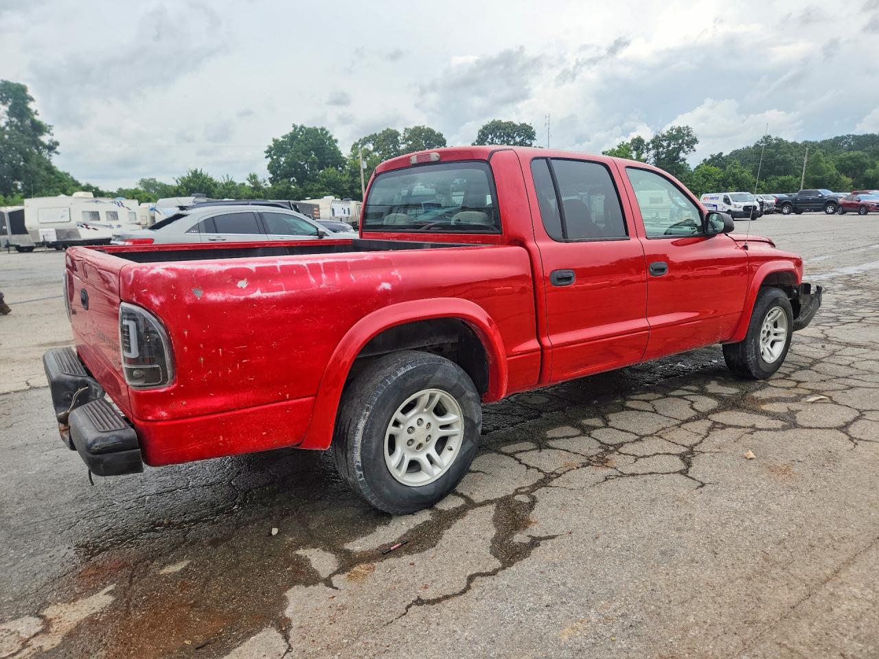 2003 Dodge Dakota Quad Sport Красный vin: 1D7HL38X23S275669