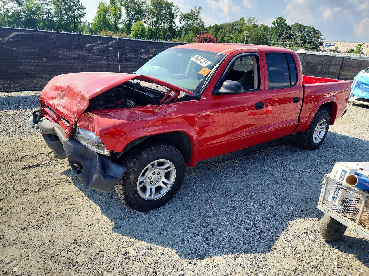 2003 Dodge Dakota Quad Sport Red vin: 1D7HL38X93S228641