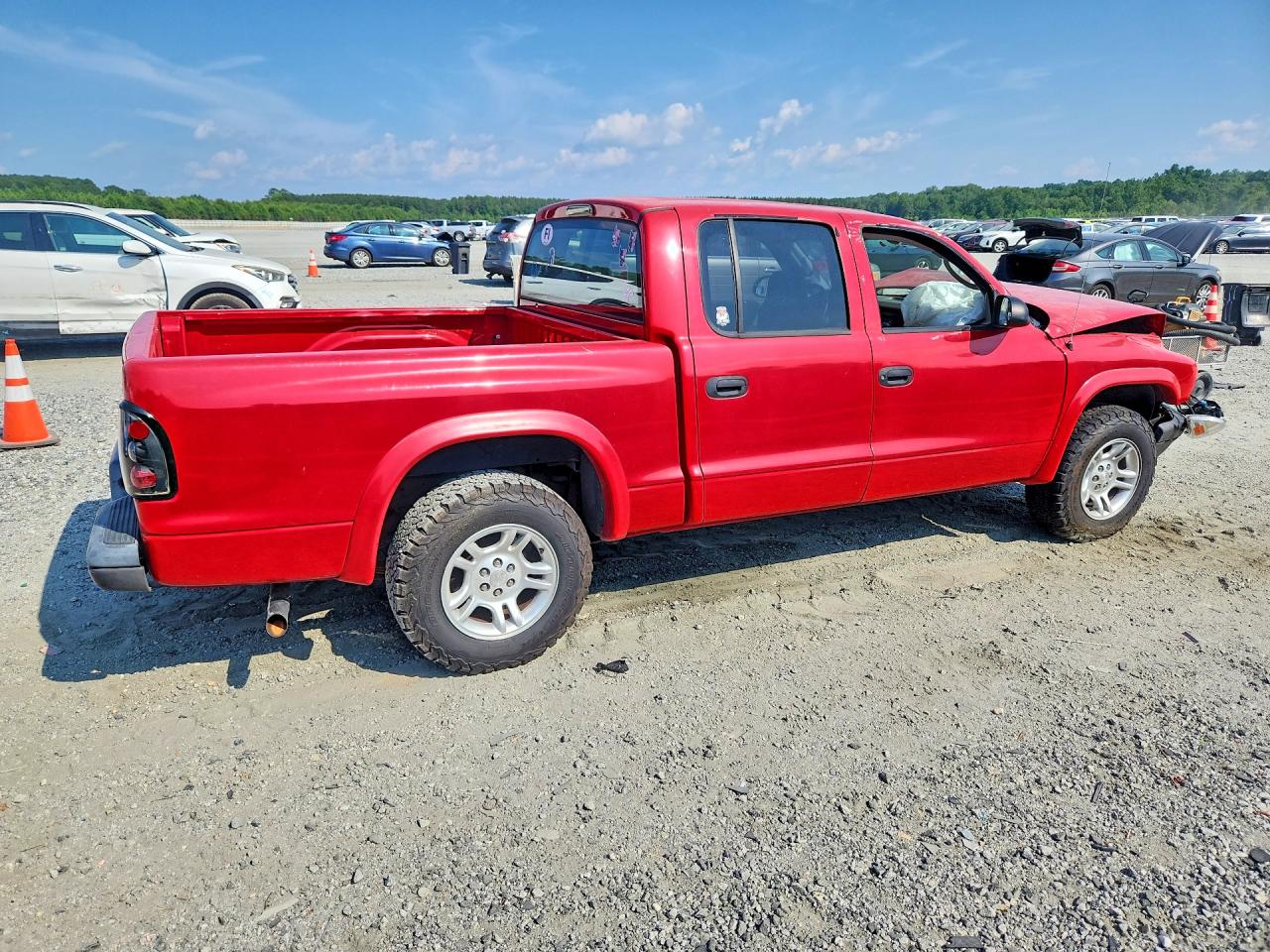 2003 Dodge Dakota Quad Sport Red vin: 1D7HL38X93S228641