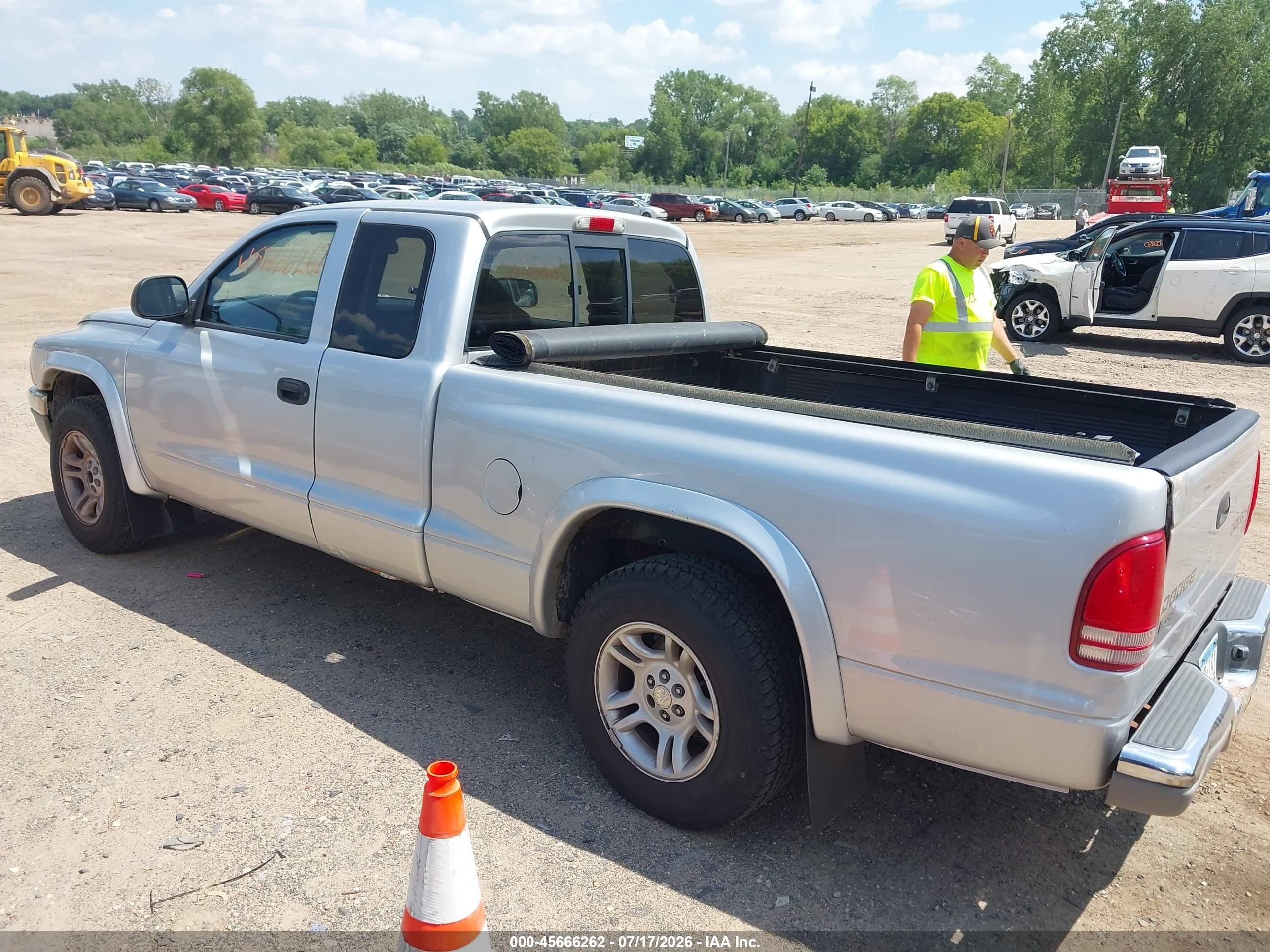 2003 Dodge Dakota Slt Silver vin: 1D7HL42N73S256371