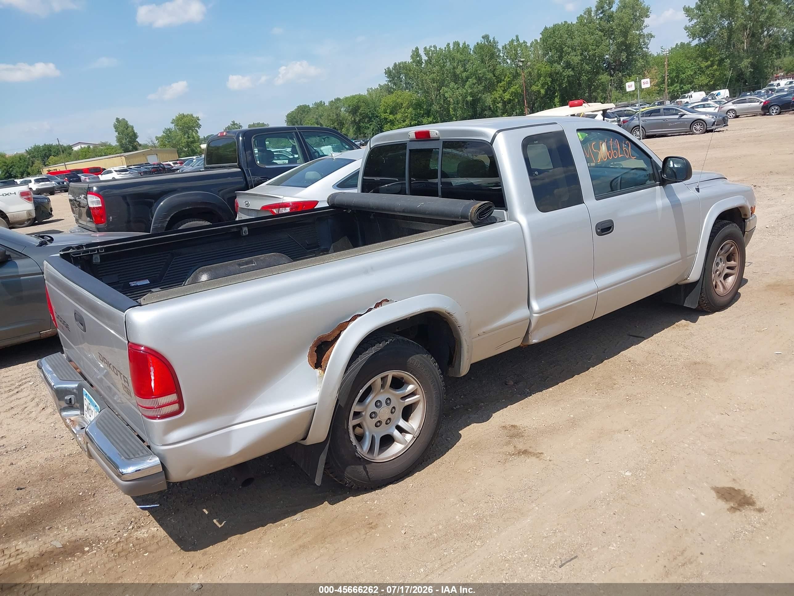 2003 Dodge Dakota Slt Silver vin: 1D7HL42N73S256371