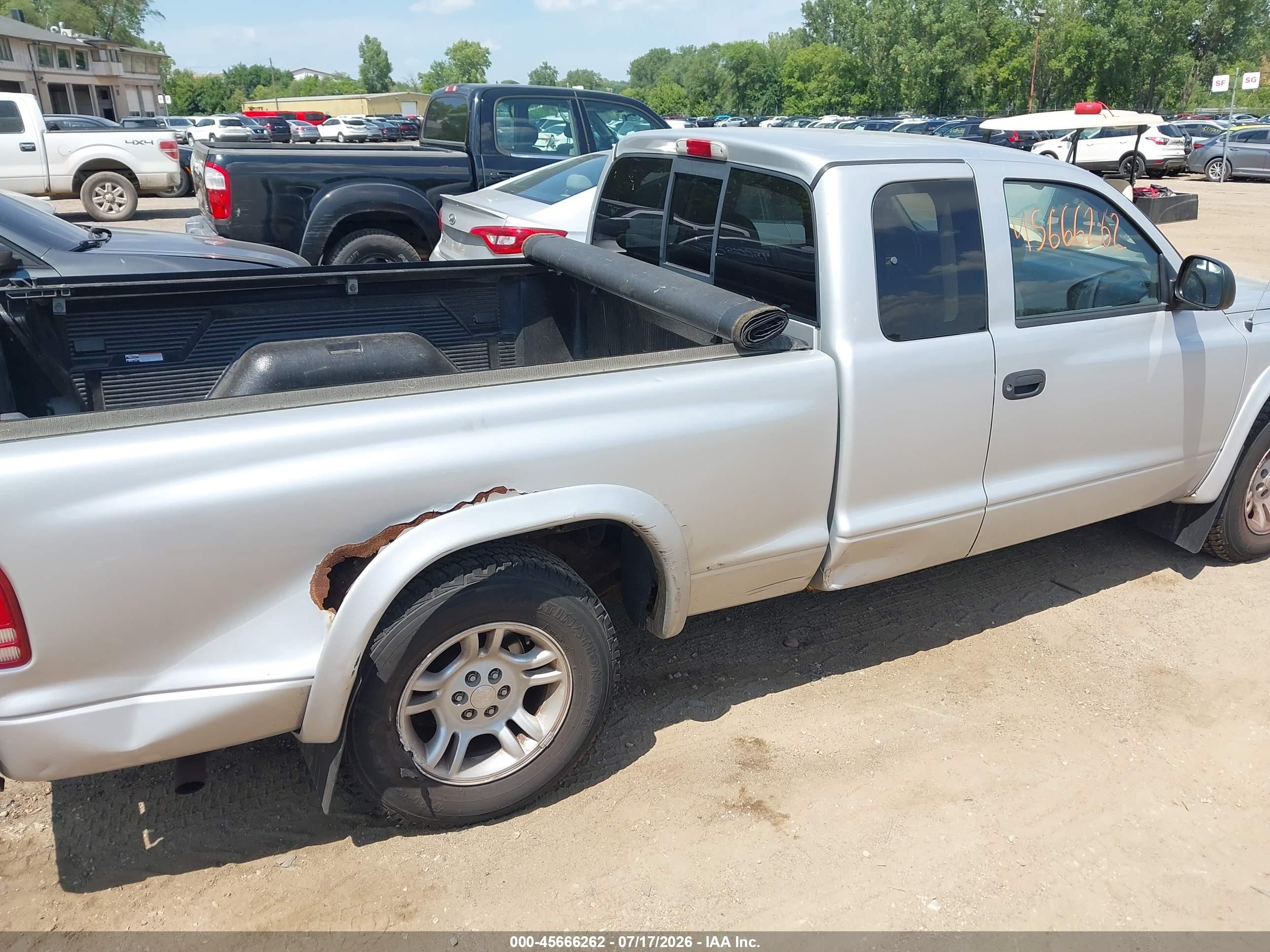2003 Dodge Dakota Slt Silver vin: 1D7HL42N73S256371