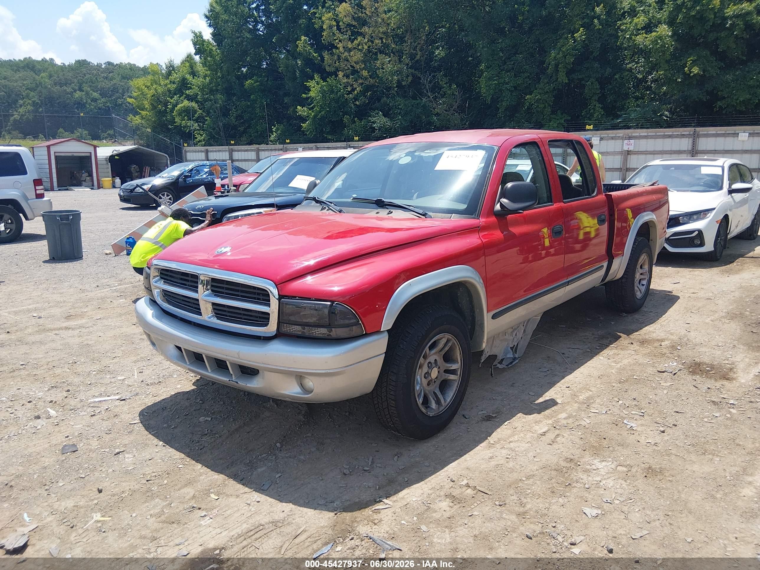 2004 Dodge Dakota Slt Red vin: 1D7HL48K74S731001