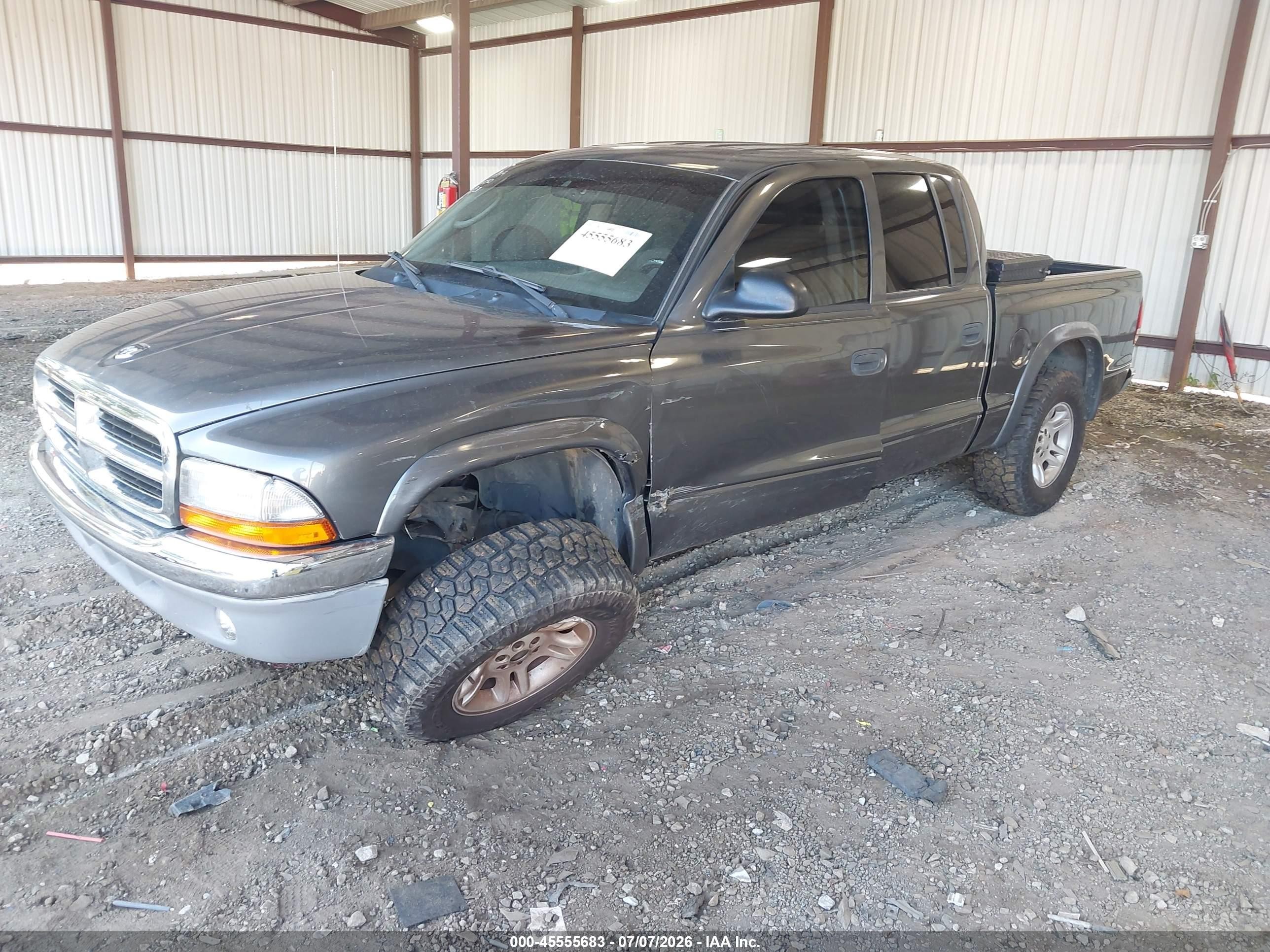 2004 Dodge Dakota Slt Gray vin: 1D7HL48N24S570549