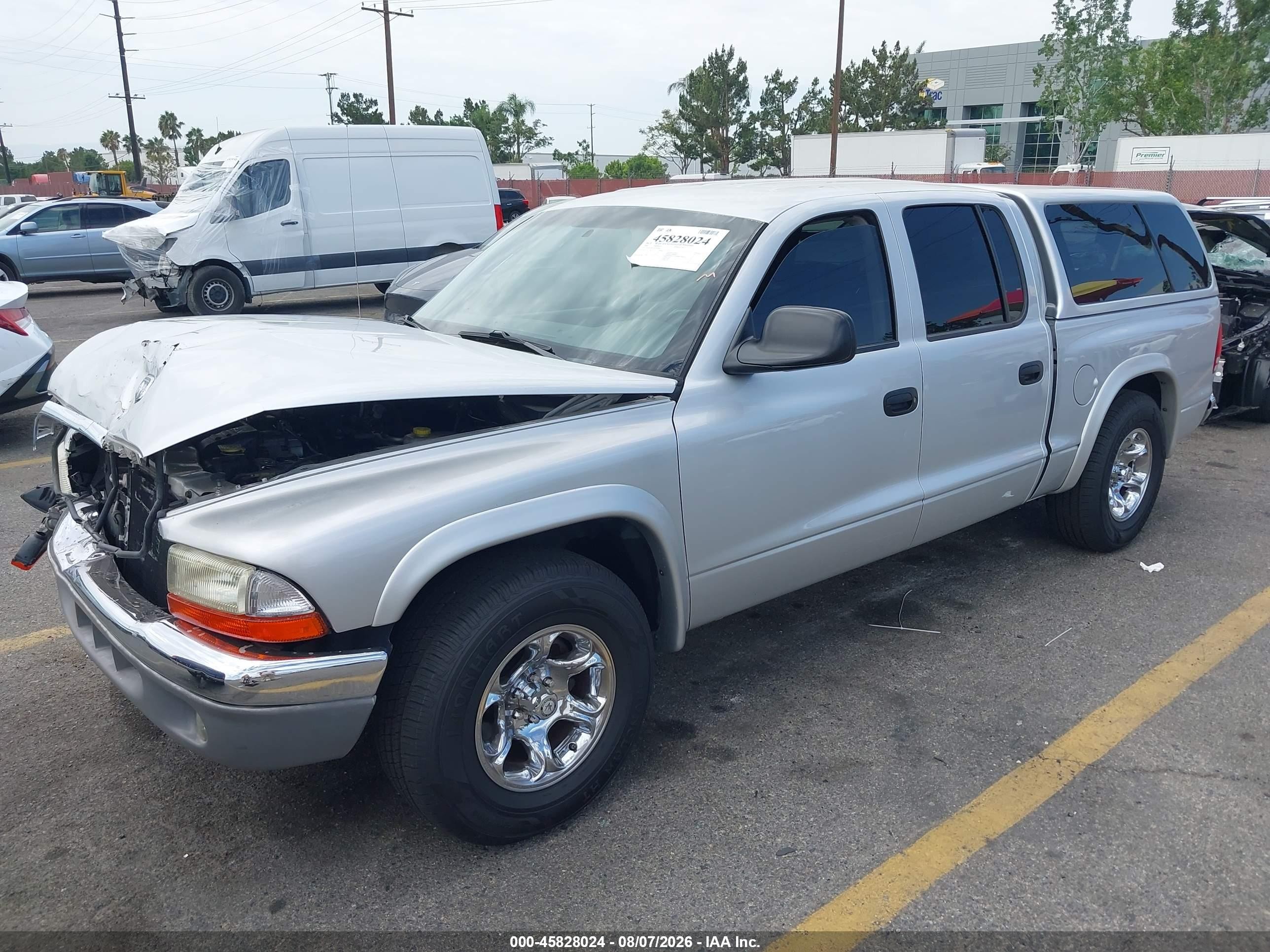 2004 Dodge Dakota Slt Silver vin: 1D7HL48N24S589408