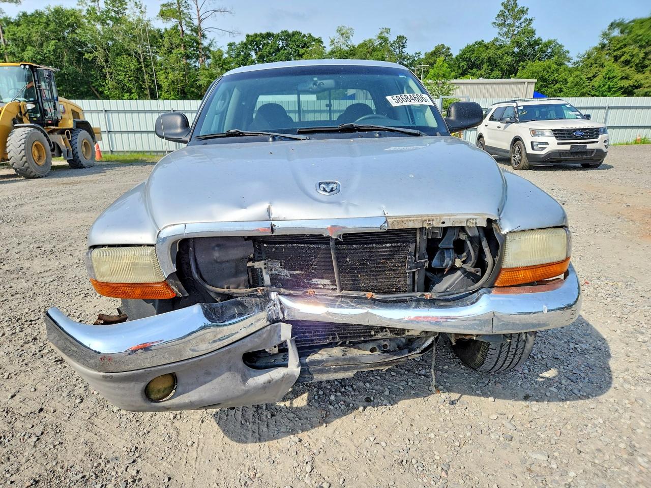 2004 Dodge Dakota Quad Slt Silver vin: 1D7HL48NX4S579337