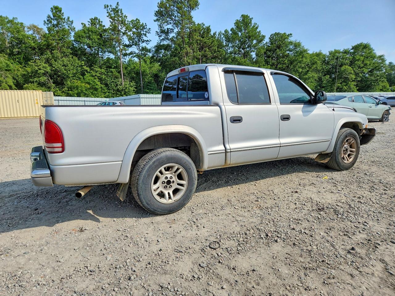 2004 Dodge Dakota Quad Slt Silver vin: 1D7HL48NX4S579337