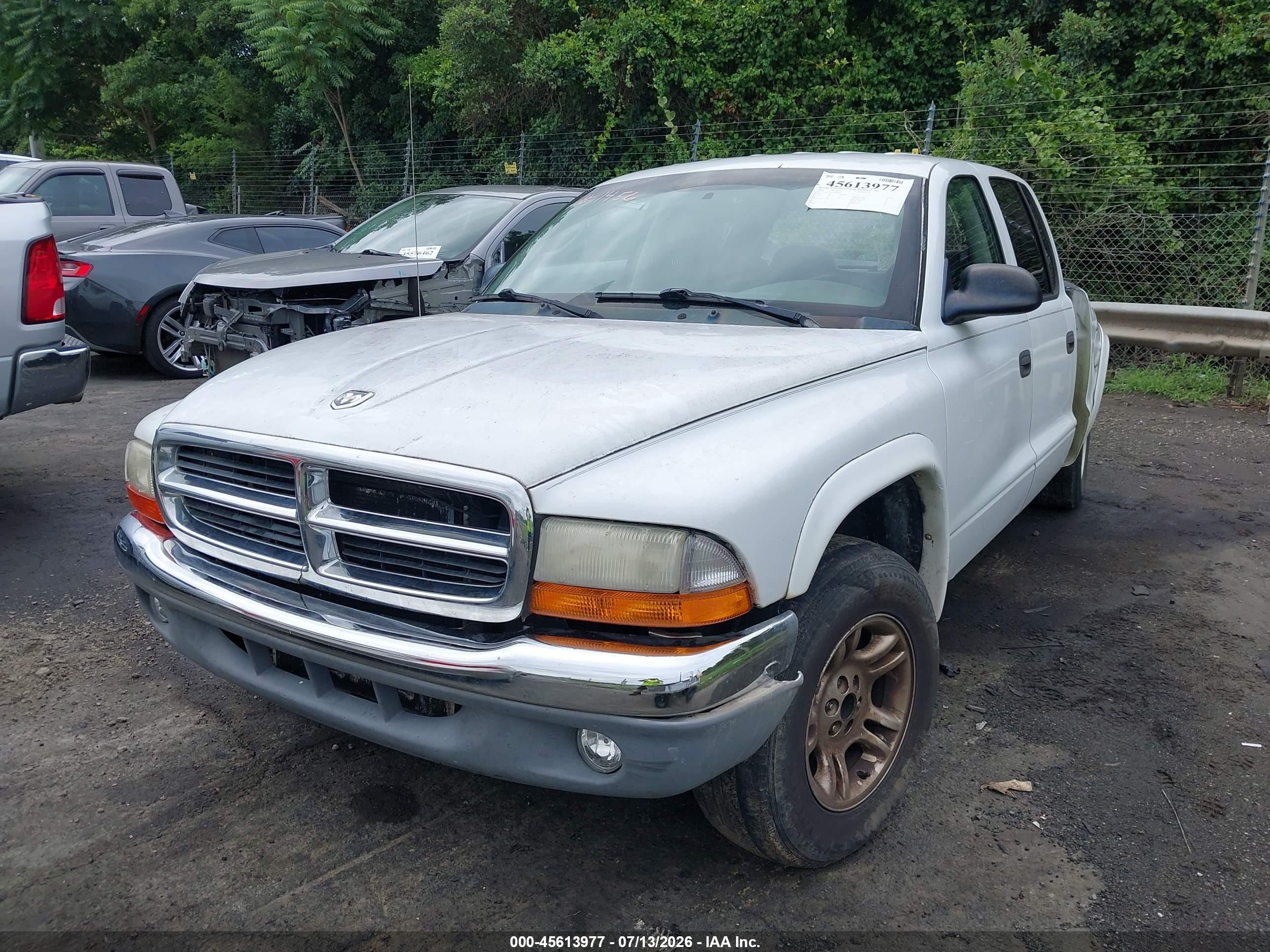 2003 Dodge Dakota Slt White vin: 1D7HL48X93S295875