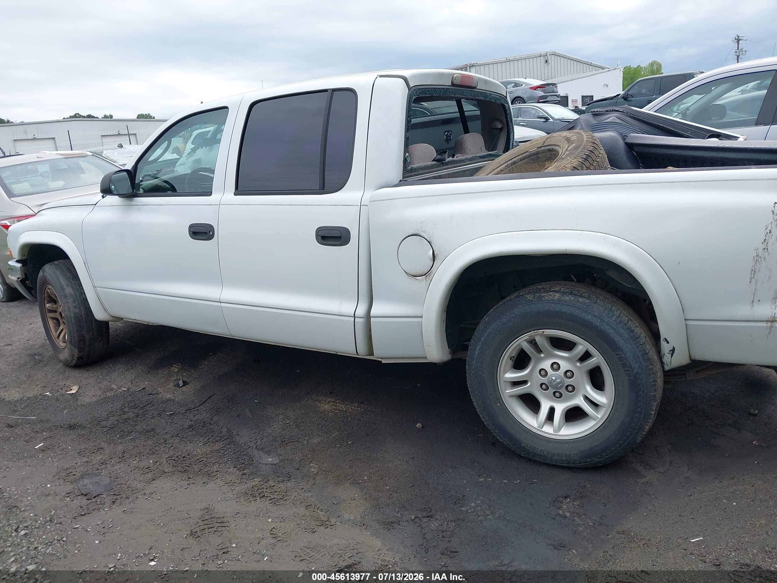 2003 Dodge Dakota Slt White vin: 1D7HL48X93S295875
