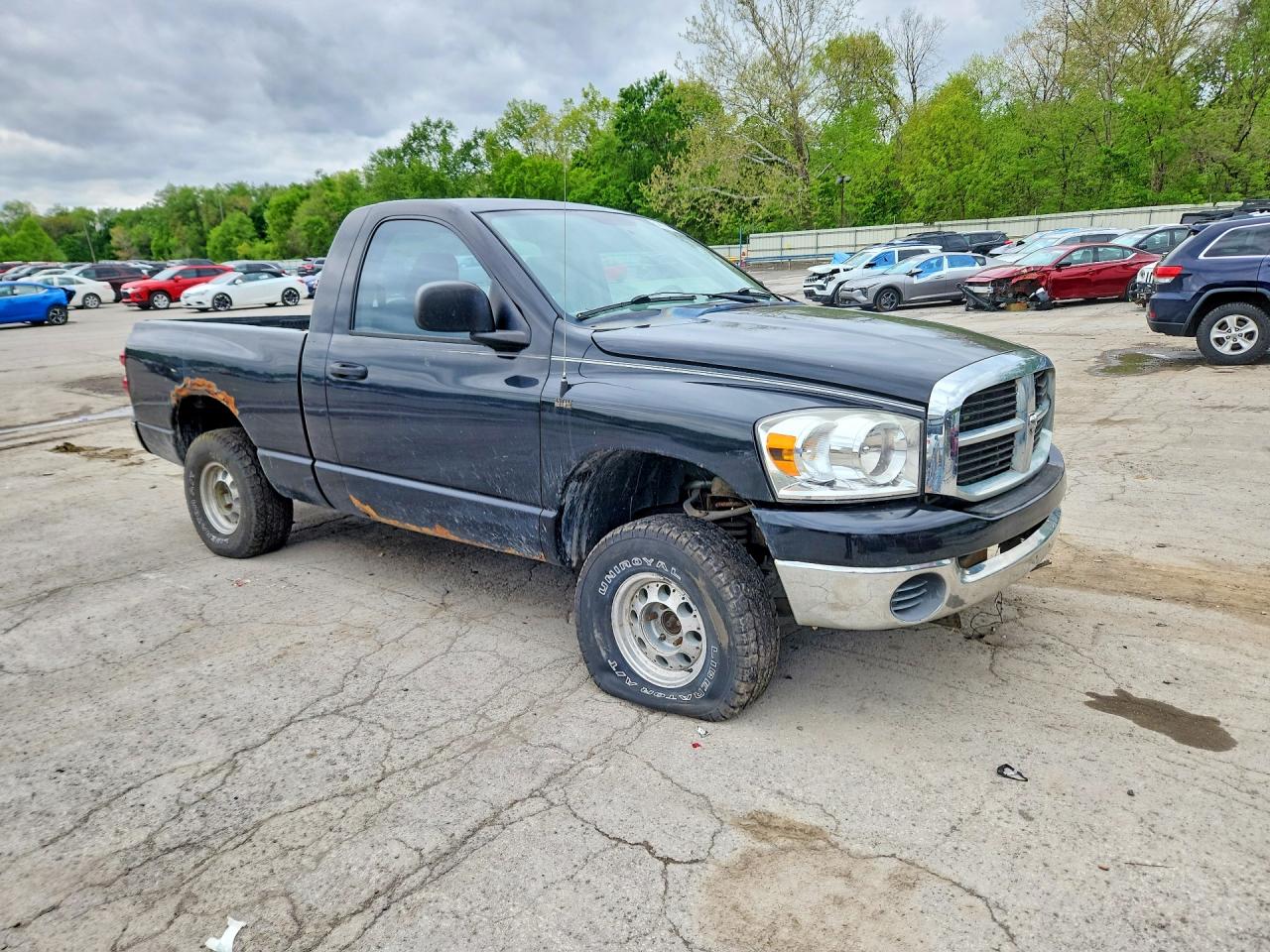 2007 Dodge Ram 1500 St Black vin: 1D7HU16247J609978