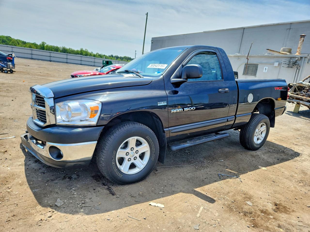 2007 Dodge Ram 1500 St Black vin: 1D7HU162X7J638465