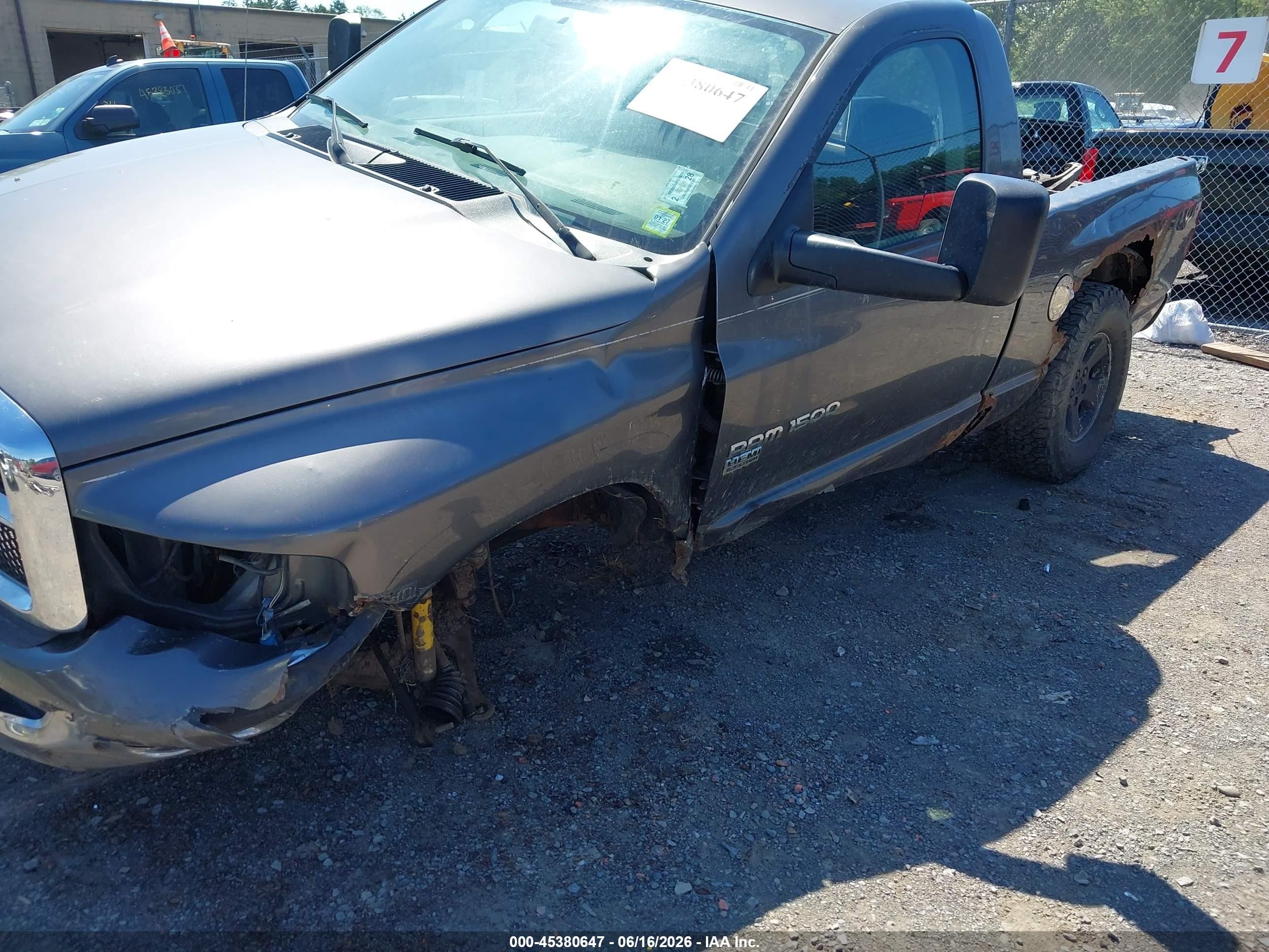 2004 Dodge Ram 1500 Slt/laramie Gray vin: 1D7HU16D04J217609