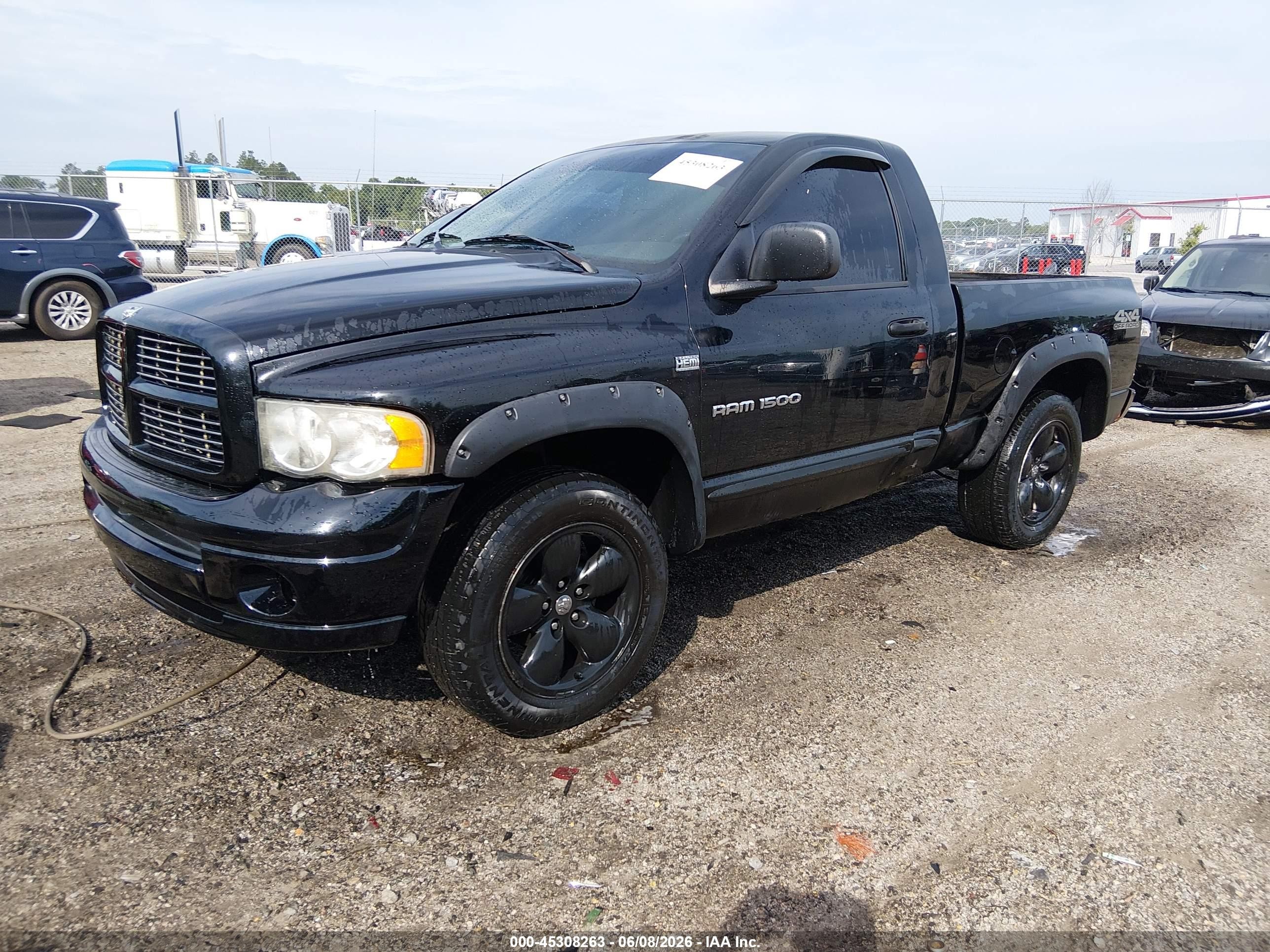 2005 Dodge Ram 1500 Slt/laramie Black vin: 1D7HU16DX5J508748