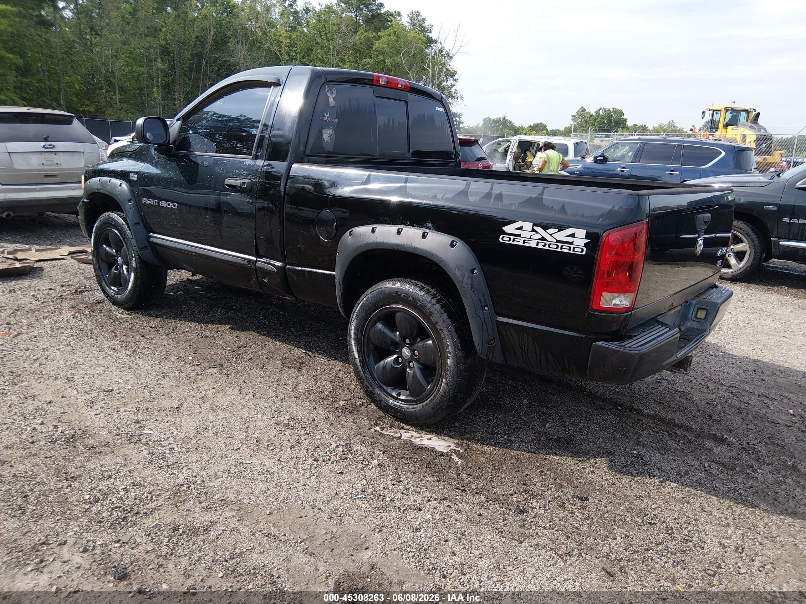2005 Dodge Ram 1500 Slt/laramie Black vin: 1D7HU16DX5J508748