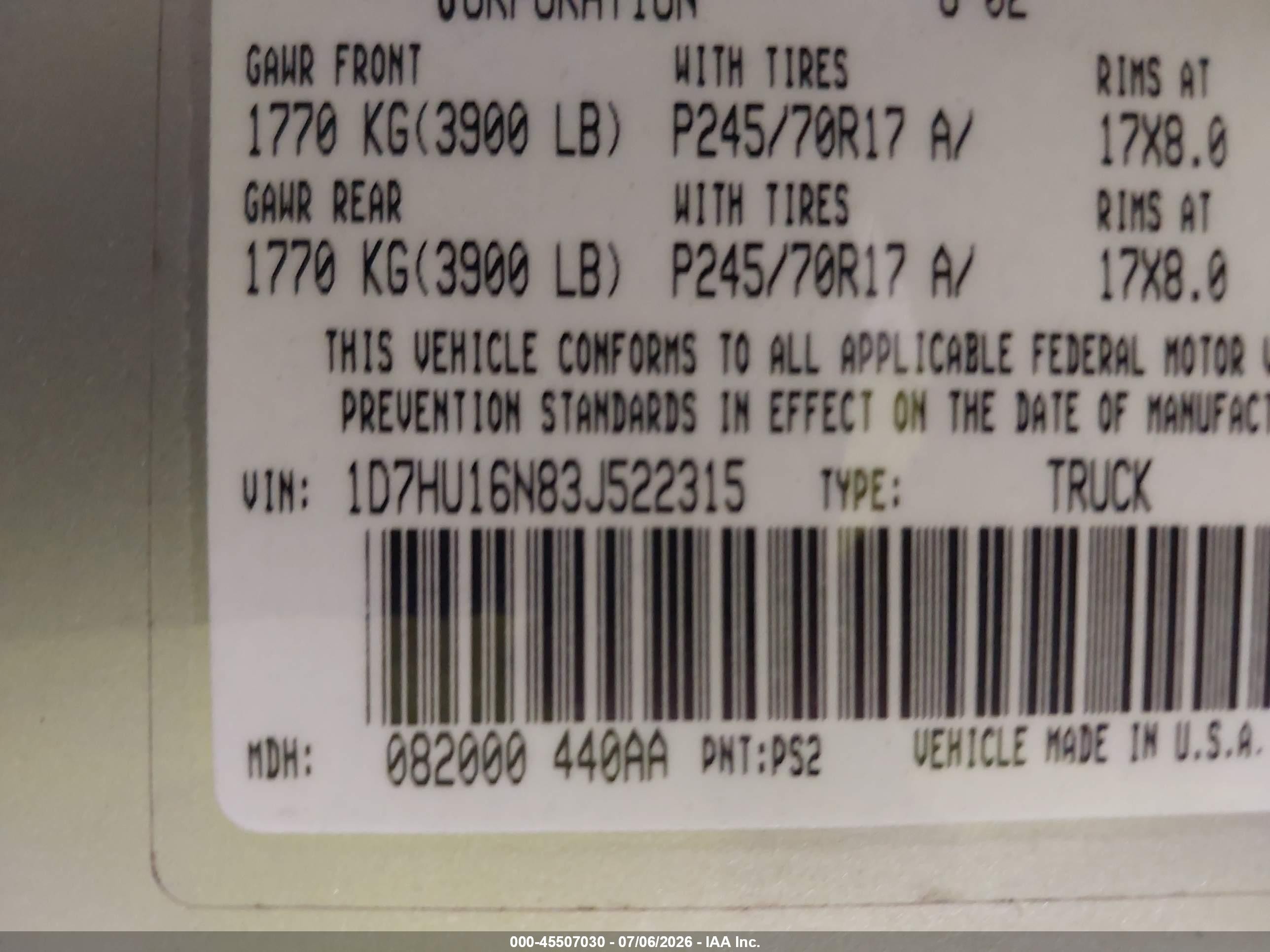 2003 Dodge Ram 1500 Slt/laramie/st Silver vin: 1D7HU16N83J522315