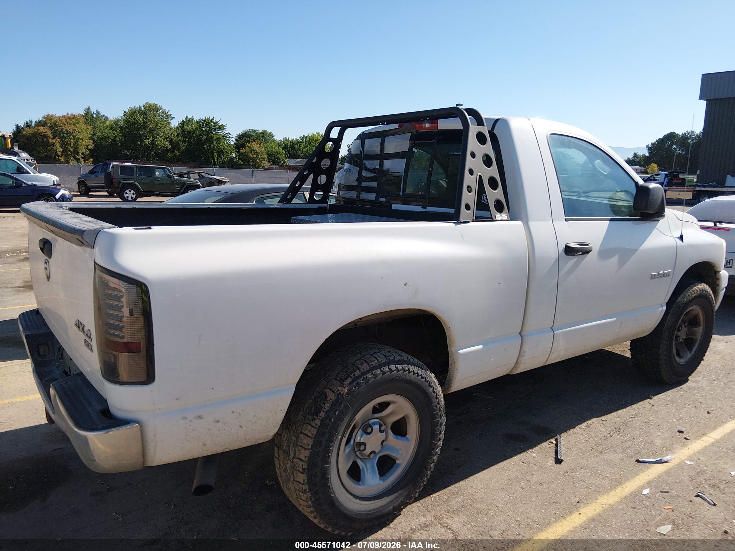 2008 Dodge Ram 1500 Slt White vin: 1D7HU16NX8J140360