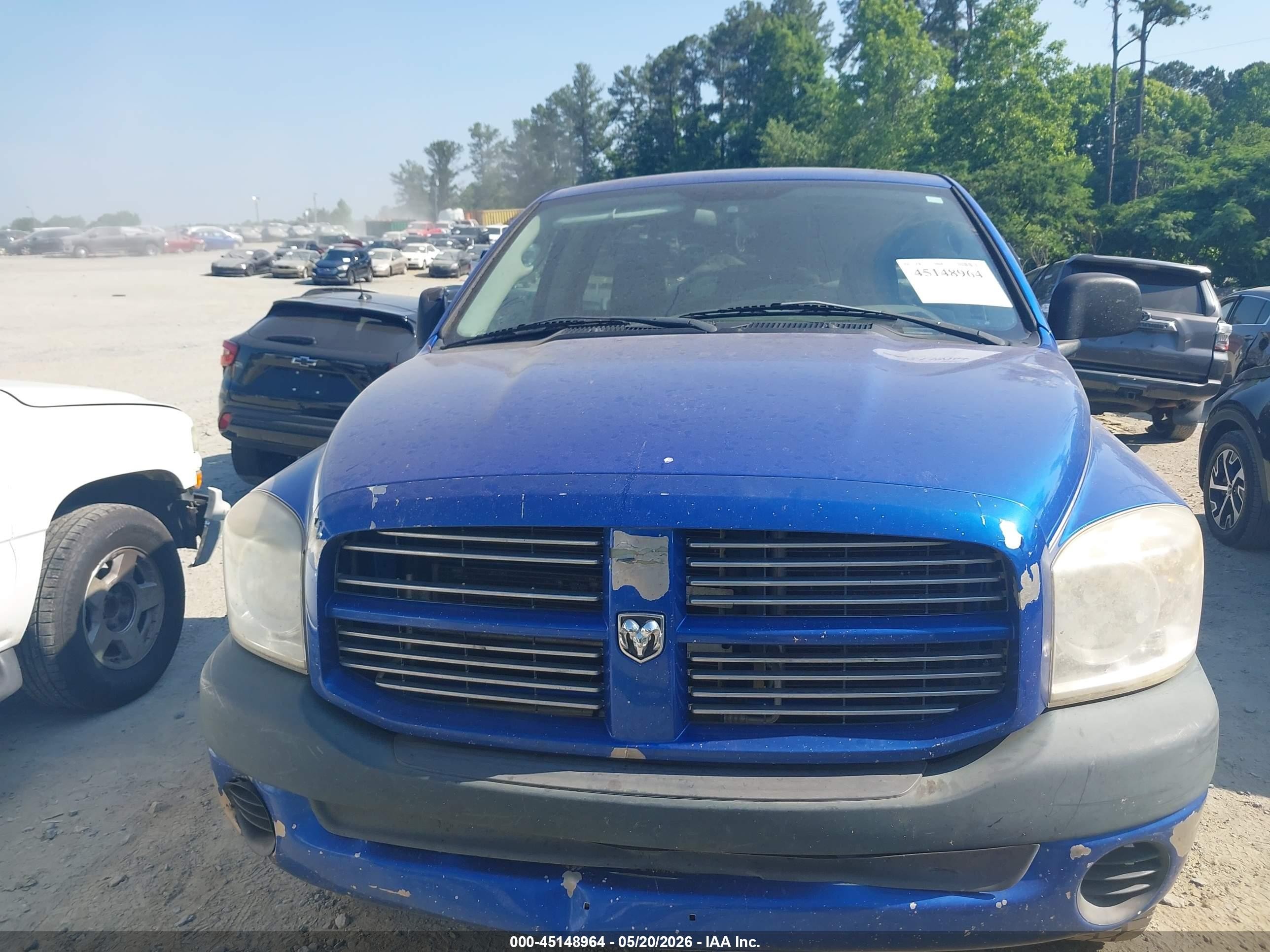 2007 Dodge Ram 1500 St Blue vin: 1D7HU16P17J638852