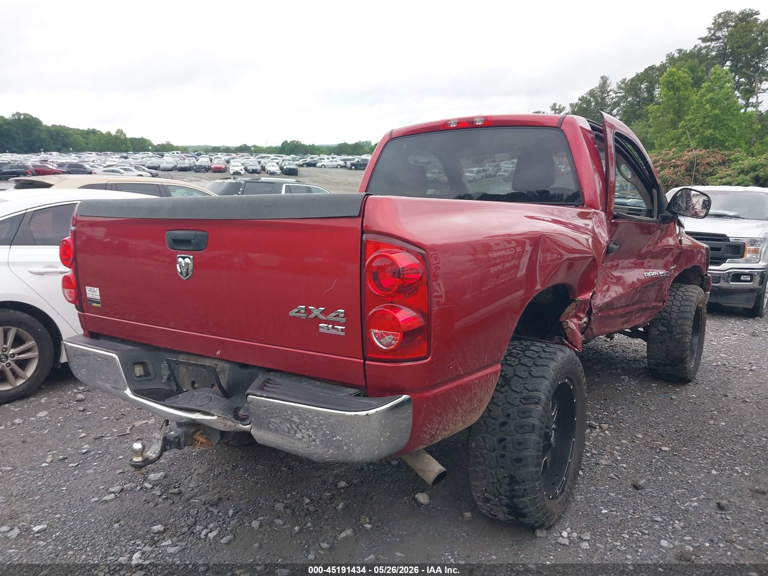 2007 Dodge Ram 1500 Slt/trx4 Off Road/sport Red vin: 1D7HU16P87J562790