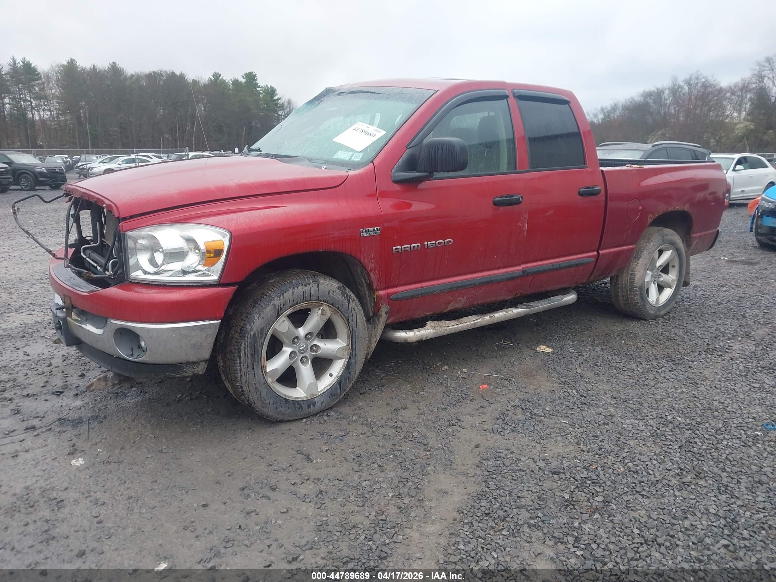 2007 Dodge Ram 1500 Slt/trx4 Off Road/sport Red vin: 1D7HU18207S141013