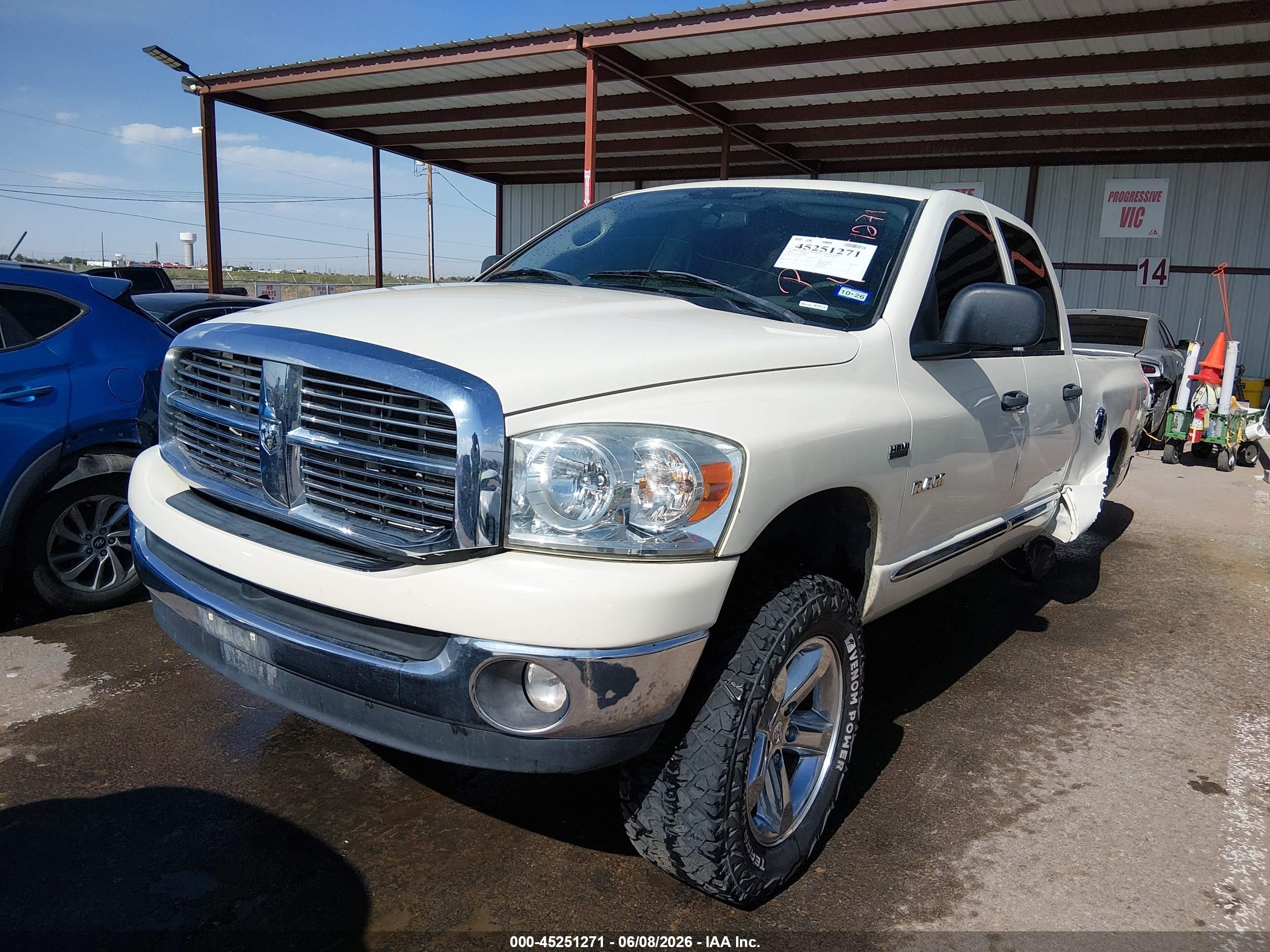 2008 Dodge Ram 1500 Slt White vin: 1D7HU18208J210421