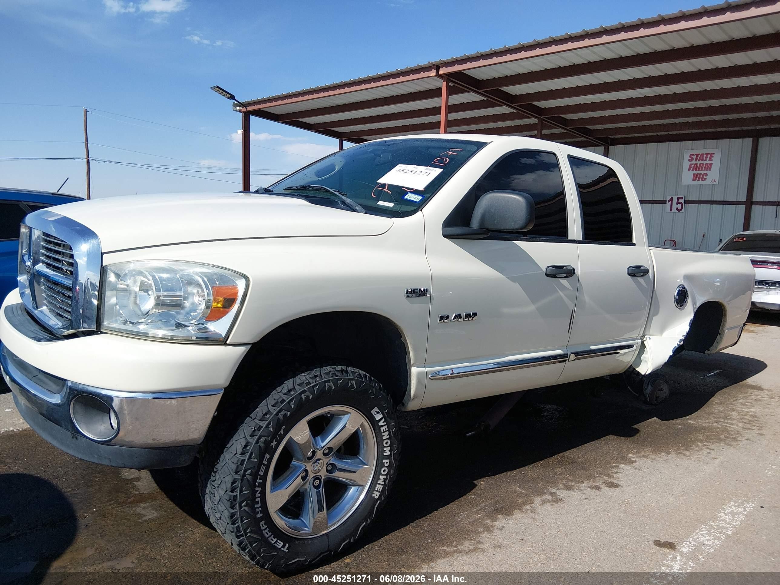 2008 Dodge Ram 1500 Slt White vin: 1D7HU18208J210421