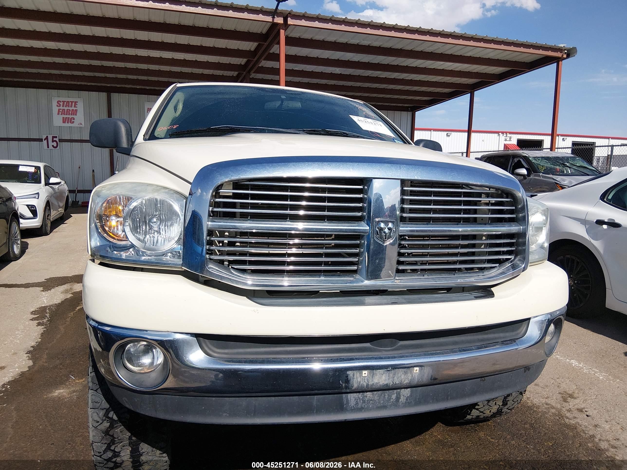 2008 Dodge Ram 1500 Slt White vin: 1D7HU18208J210421