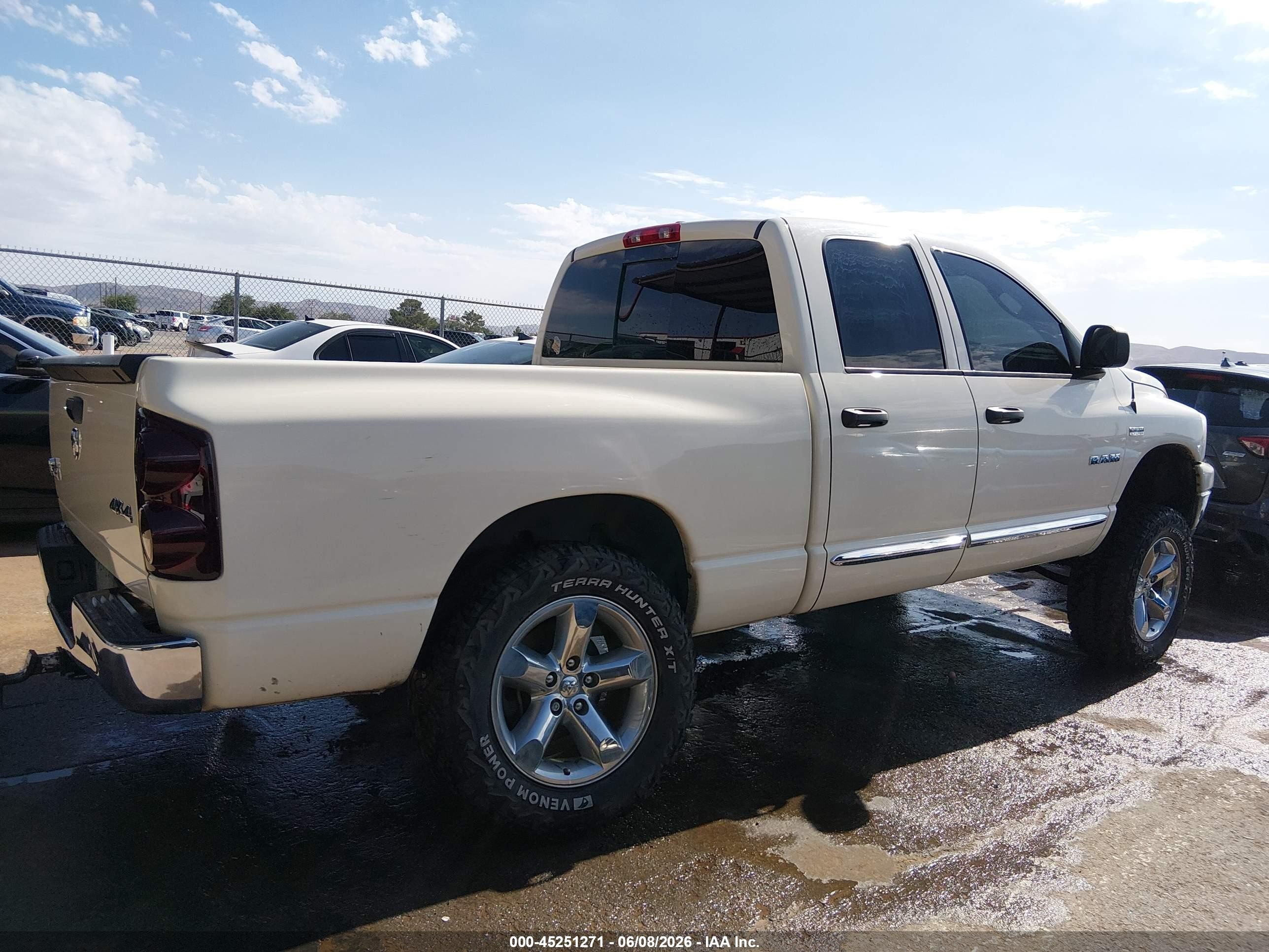 2008 Dodge Ram 1500 Slt White vin: 1D7HU18208J210421