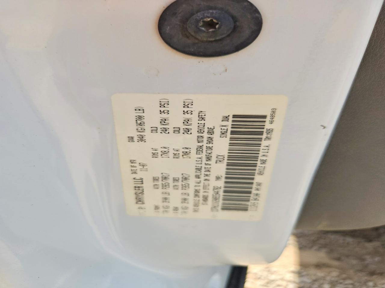 2008 Dodge Ram 1500 White vin: 1D7HU18208S544782