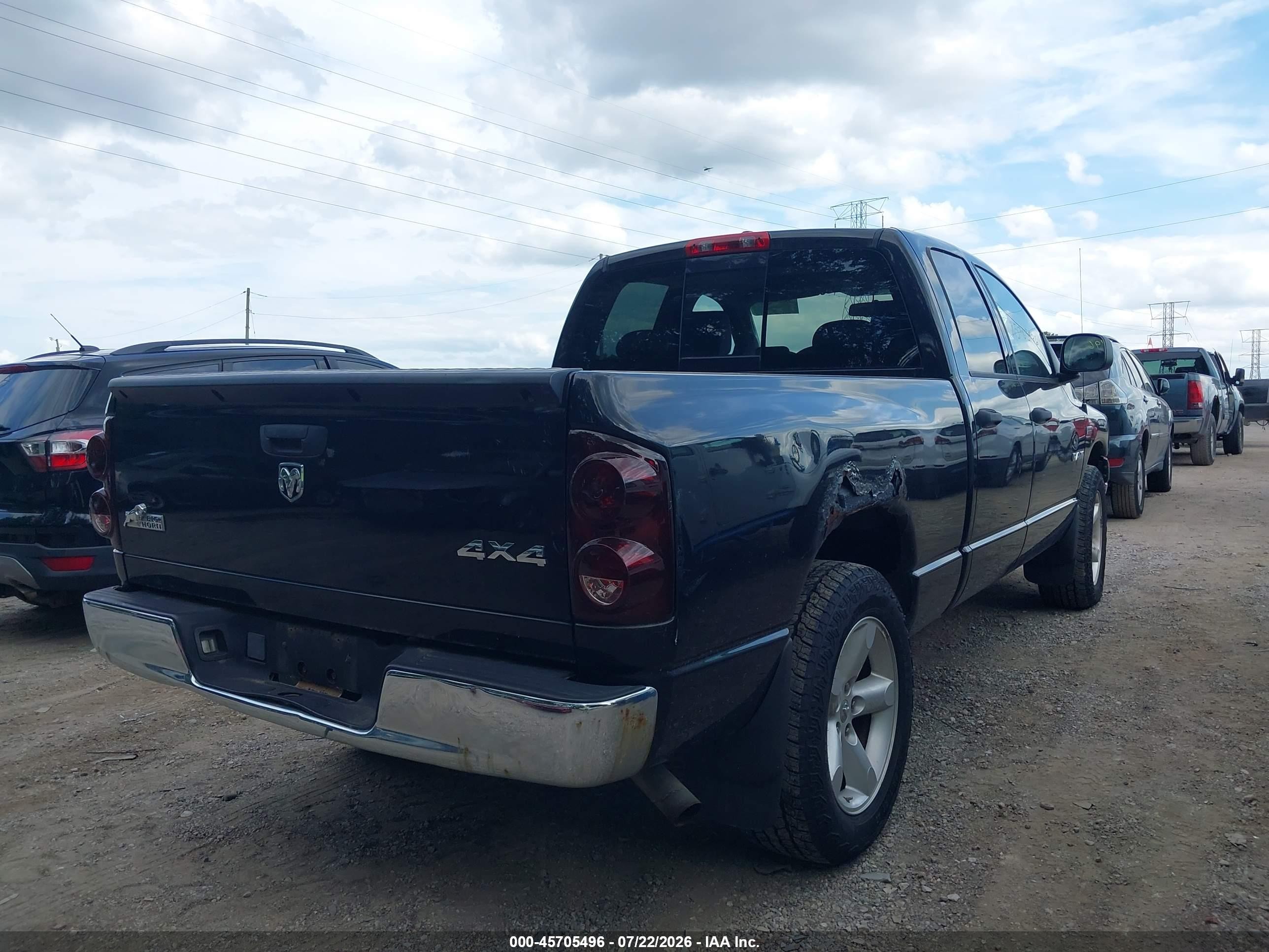 2008 Dodge Ram 1500 Slt Black vin: 1D7HU18208S547519