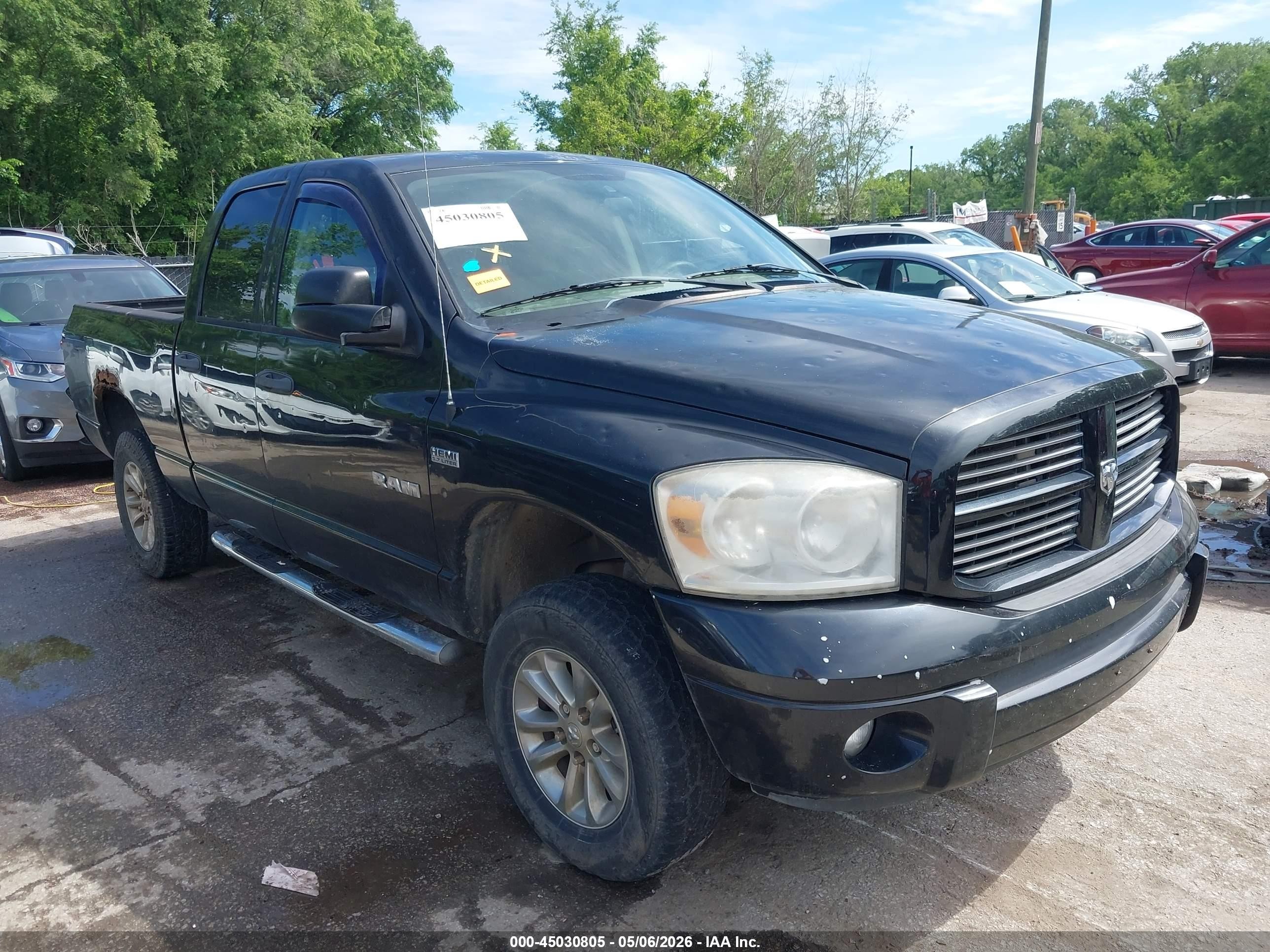 2008 Dodge Ram 1500 Slt Черный vin: 1D7HU18208S553756