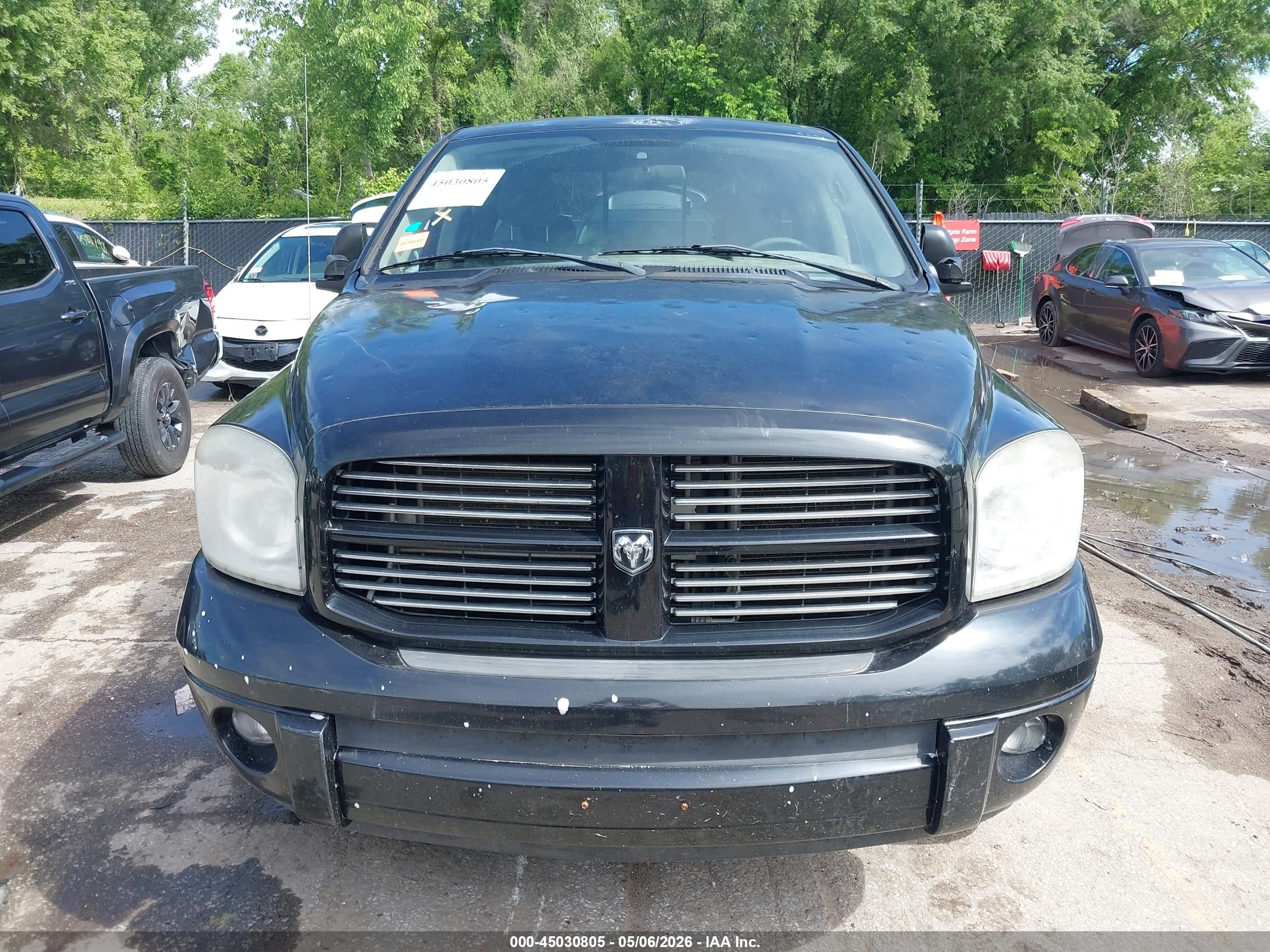 2008 Dodge Ram 1500 Slt Black vin: 1D7HU18208S553756
