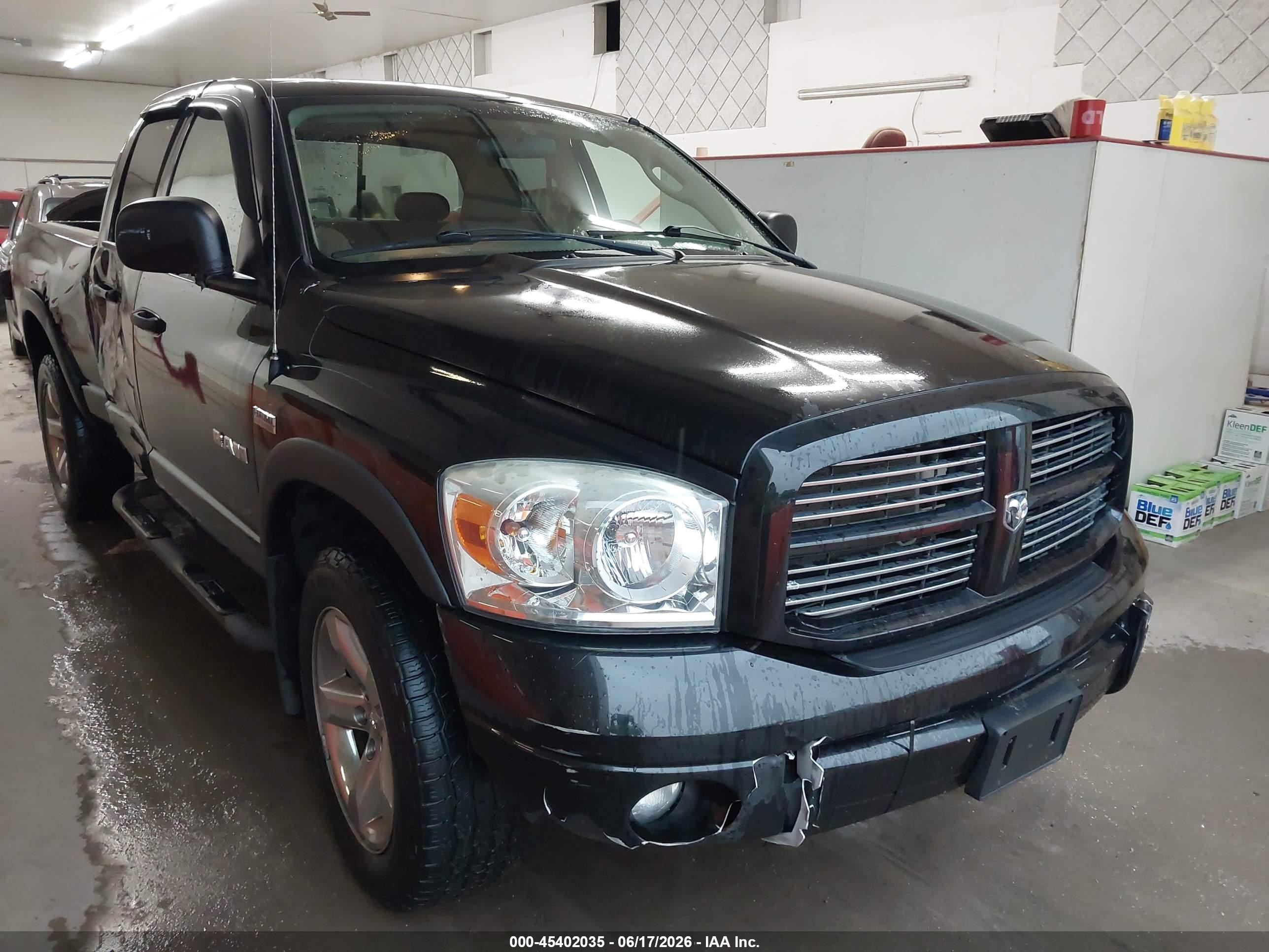 2008 Dodge Ram 1500 Slt Black vin: 1D7HU18208S597708