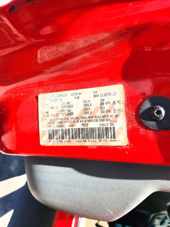 2006 Dodge Ram 1500 St Красный vin: 1D7HU18216S650901