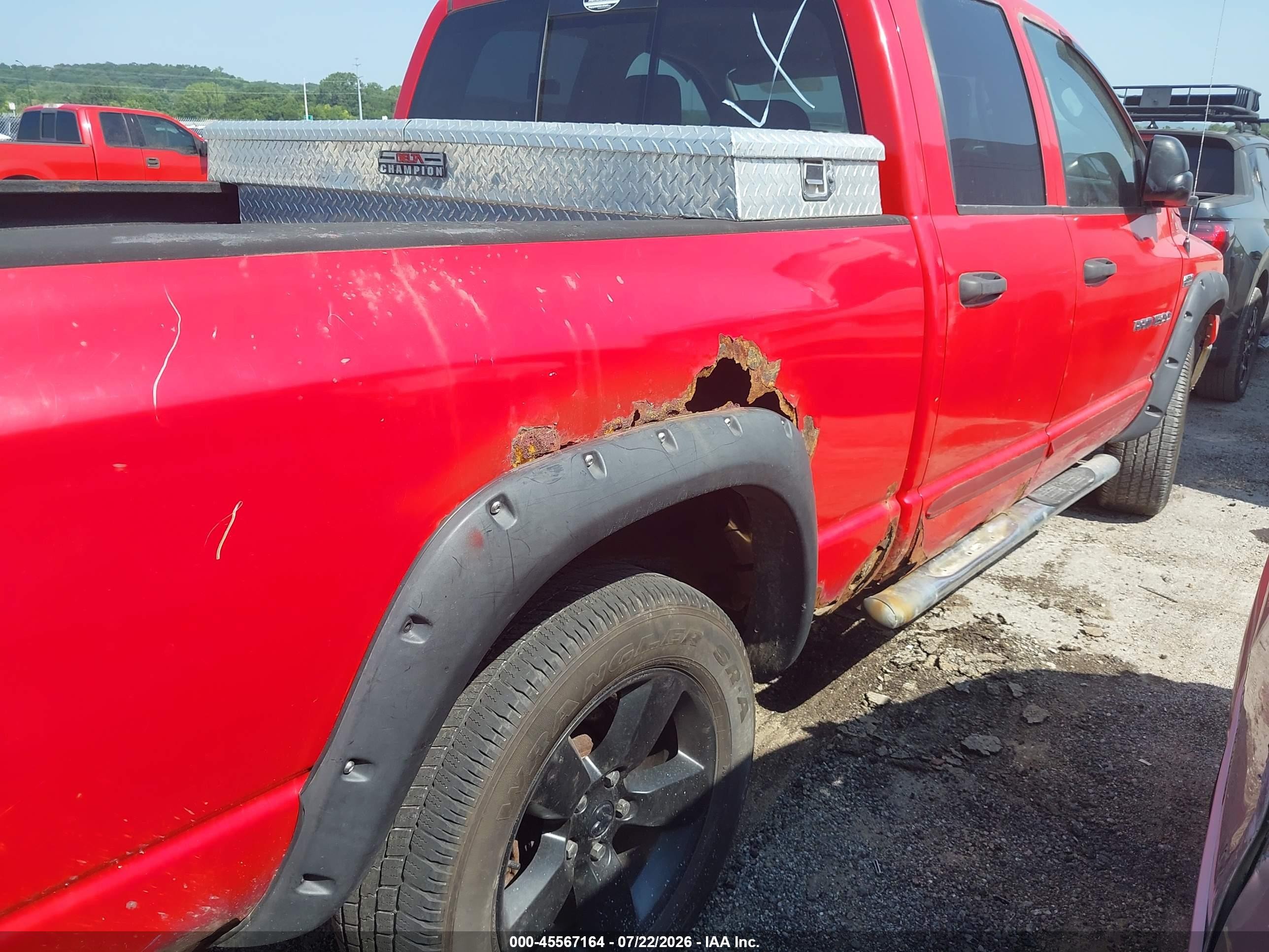 2007 Dodge Ram 1500 Slt/trx4 Off Road/sport Red vin: 1D7HU18217J523640