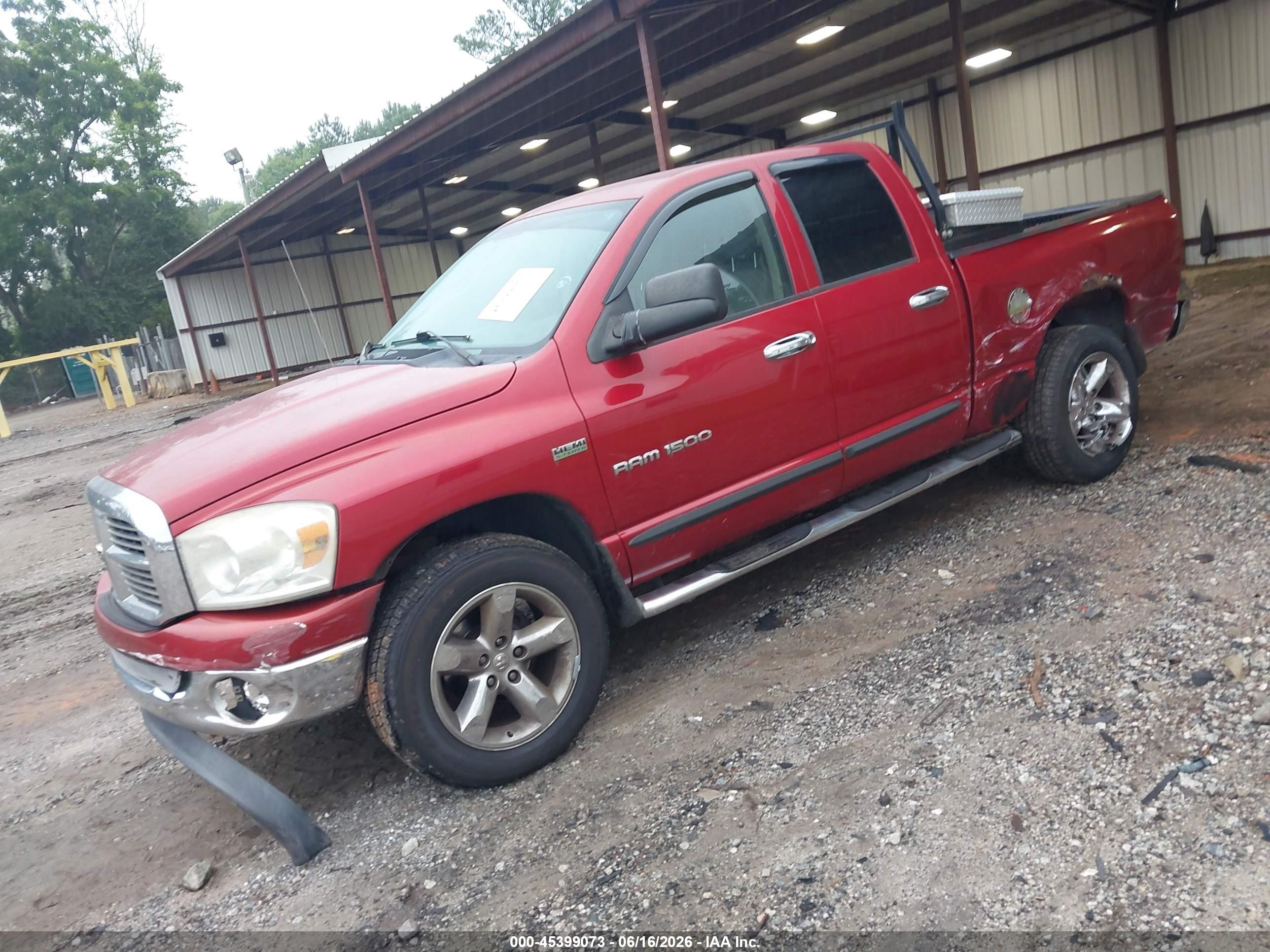2007 Dodge Ram 1500 Slt/trx4 Off Road/sport Red vin: 1D7HU18217S123023