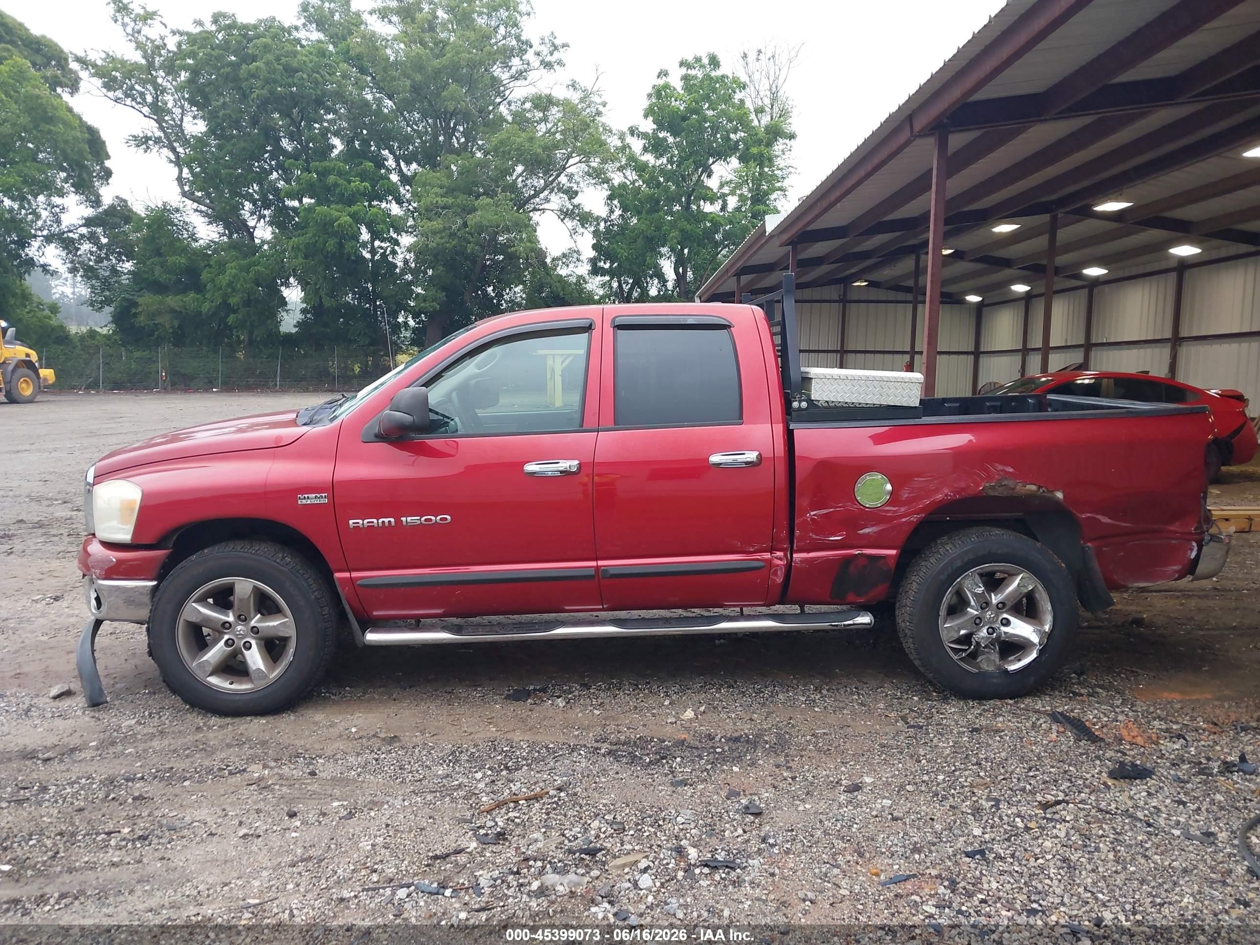 2007 Dodge Ram 1500 Slt/trx4 Off Road/sport Red vin: 1D7HU18217S123023