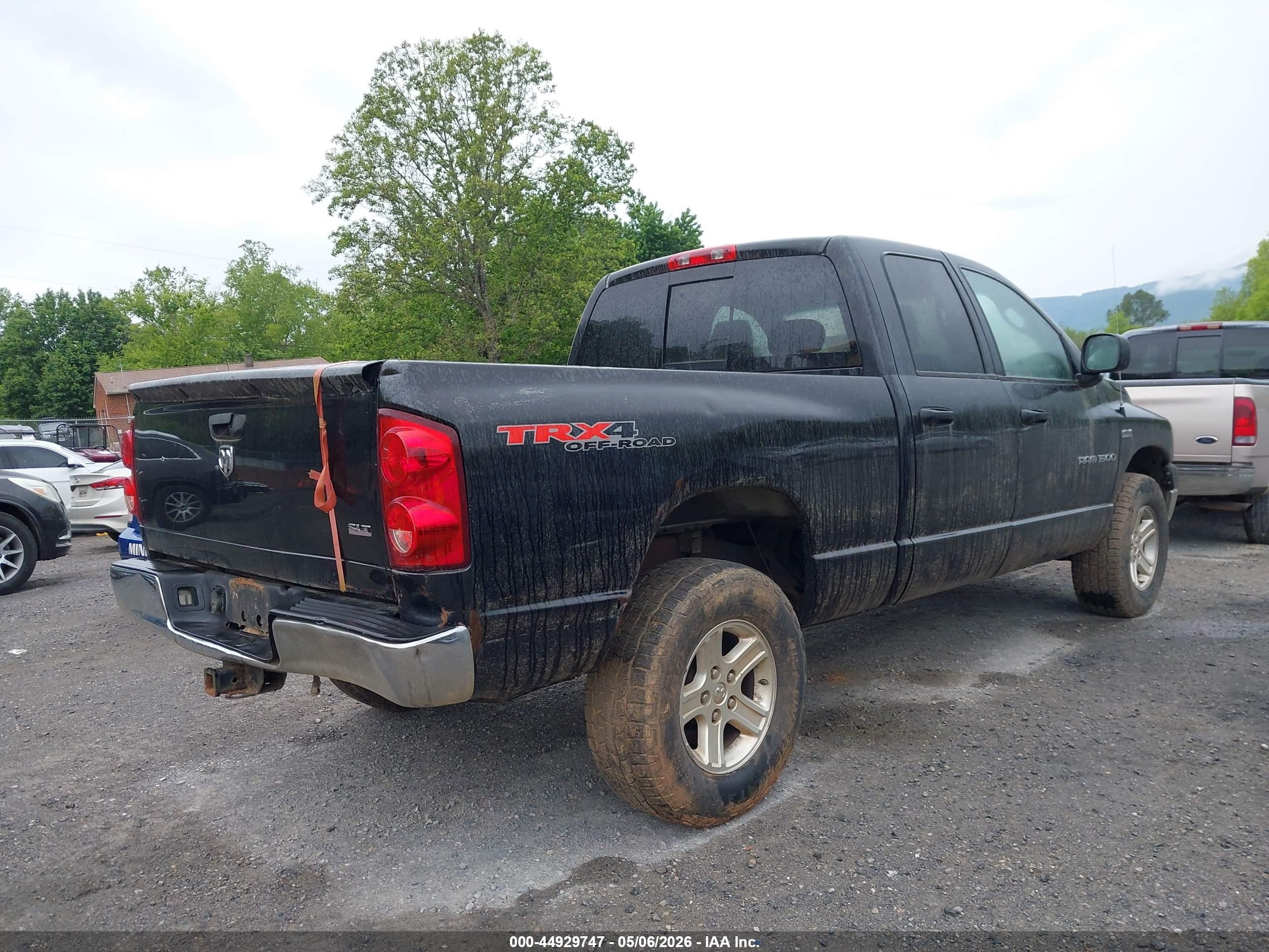 2007 Dodge Ram 1500 Slt/trx4 Off Road/sport Черный vin: 1D7HU18217S206404