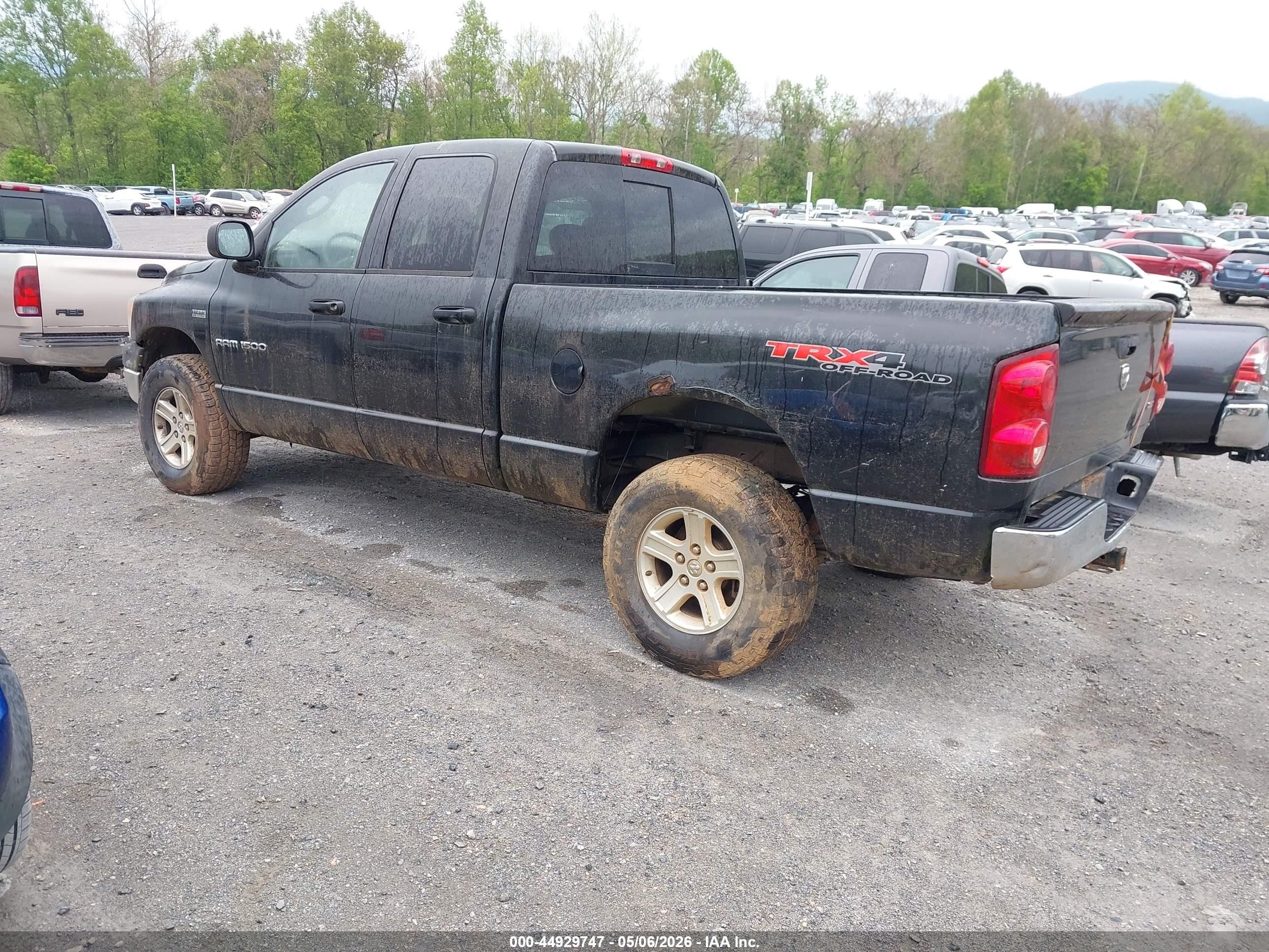 2007 Dodge Ram 1500 Slt/trx4 Off Road/sport Черный vin: 1D7HU18217S206404
