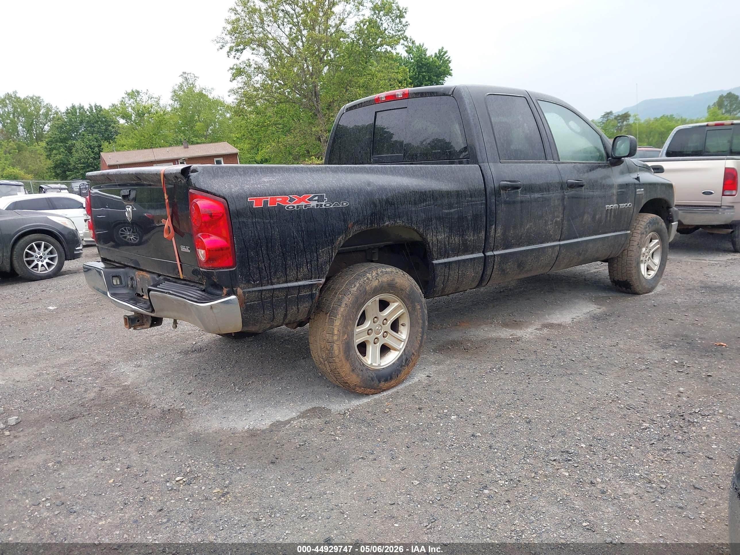 2007 Dodge Ram 1500 Slt/trx4 Off Road/sport Черный vin: 1D7HU18217S206404