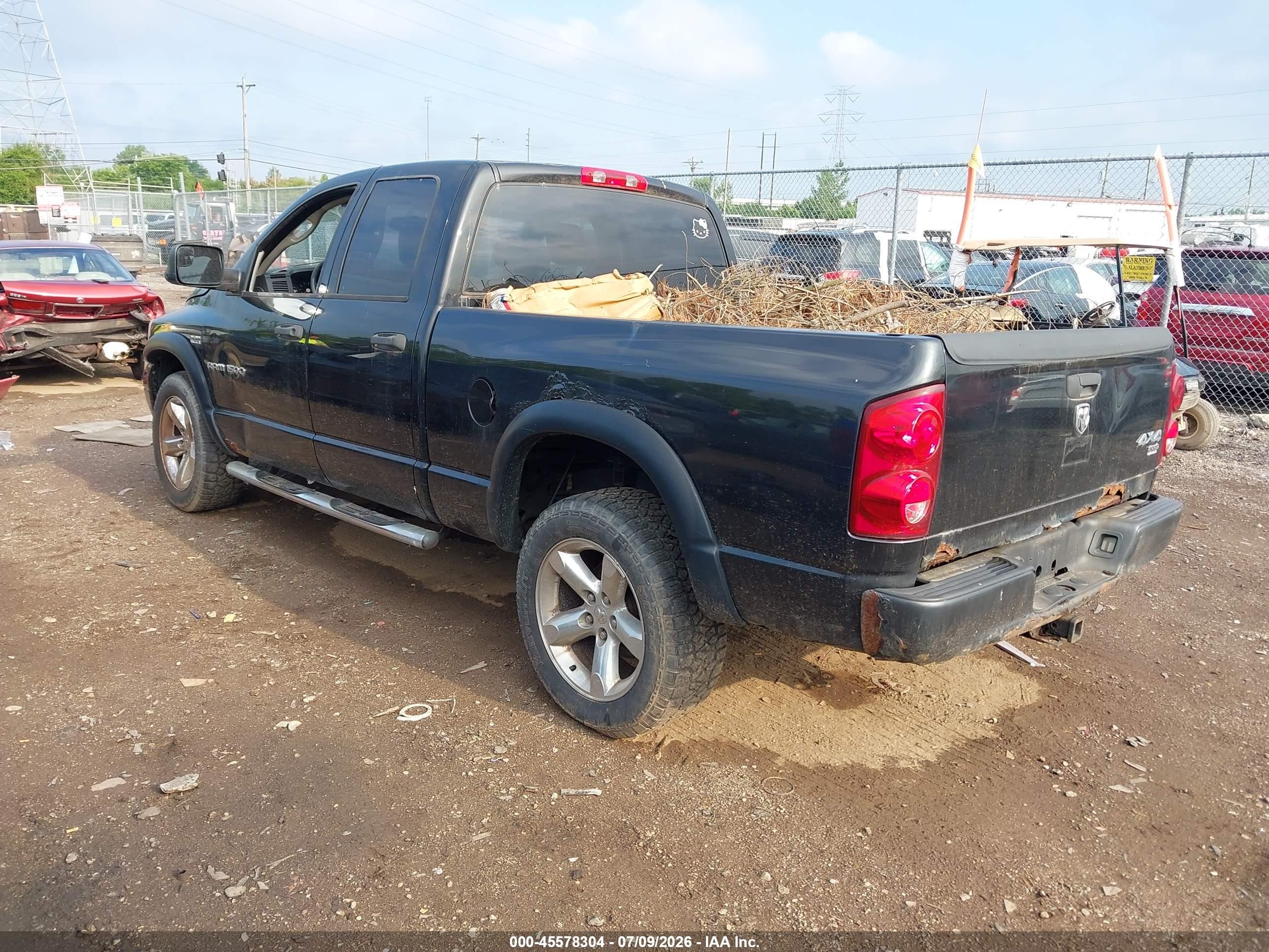 2007 Dodge Ram 1500 St/slt Black vin: 1D7HU18217S231450