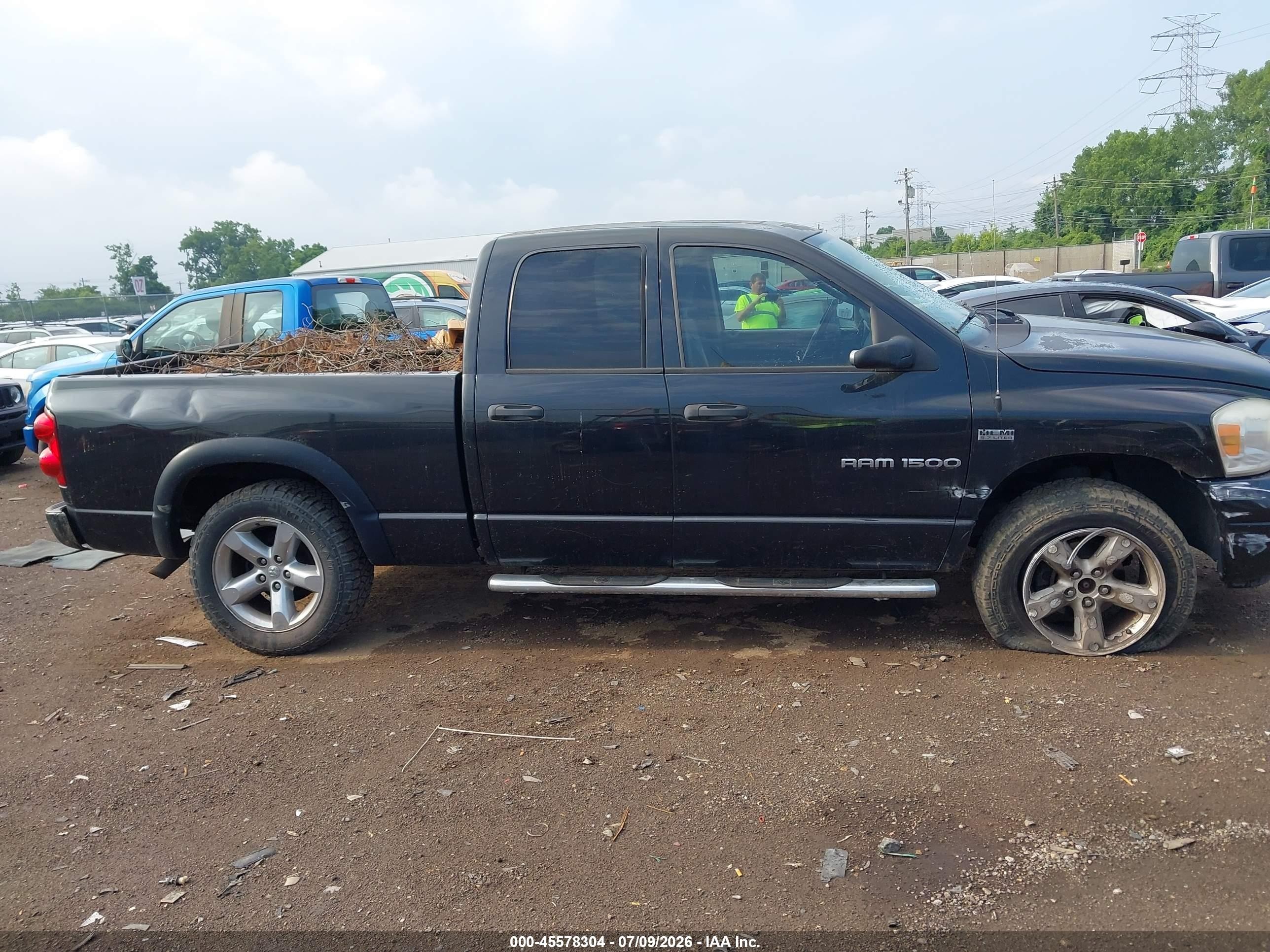 2007 Dodge Ram 1500 St/slt Black vin: 1D7HU18217S231450