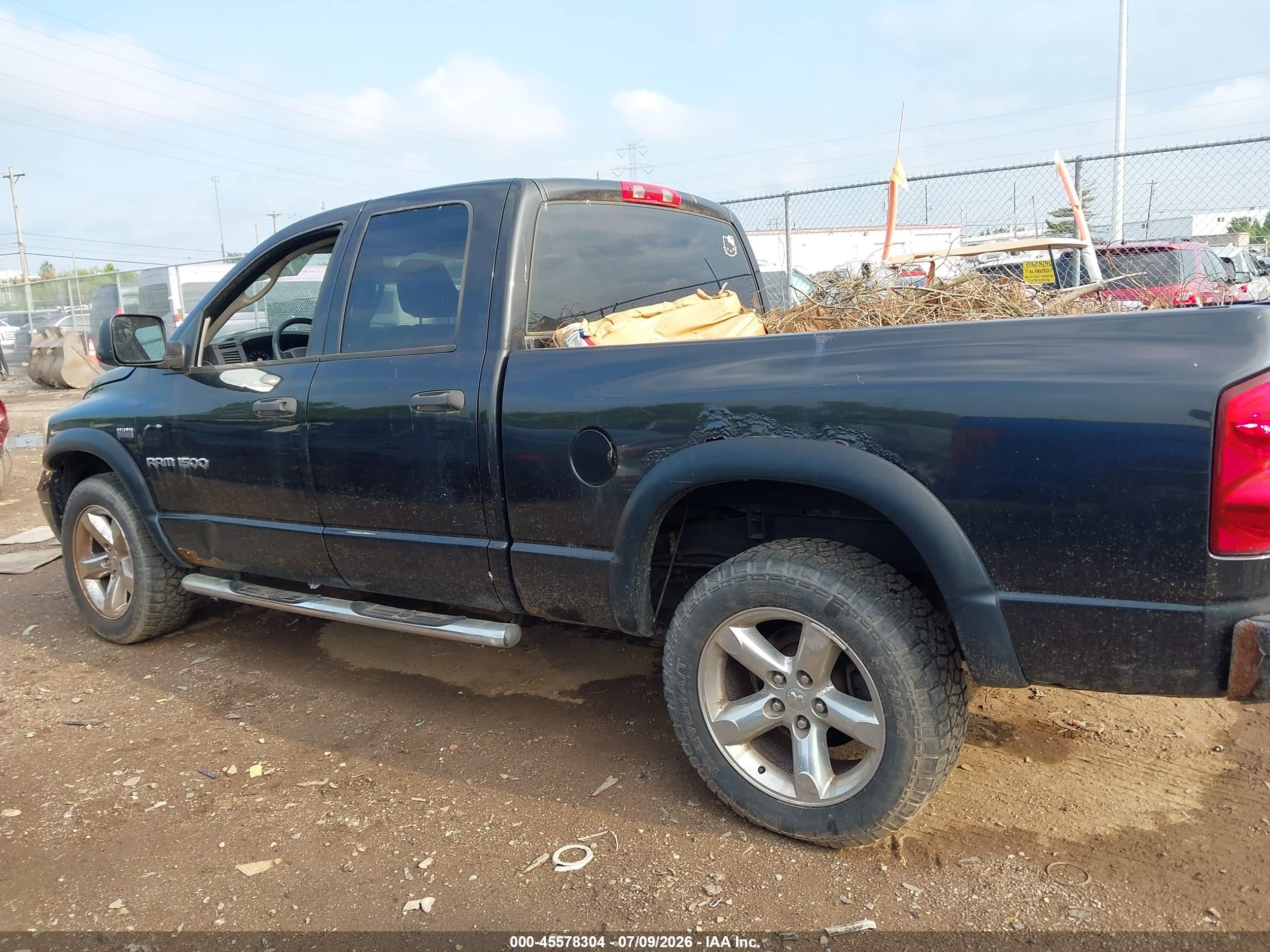 2007 Dodge Ram 1500 St/slt Black vin: 1D7HU18217S231450