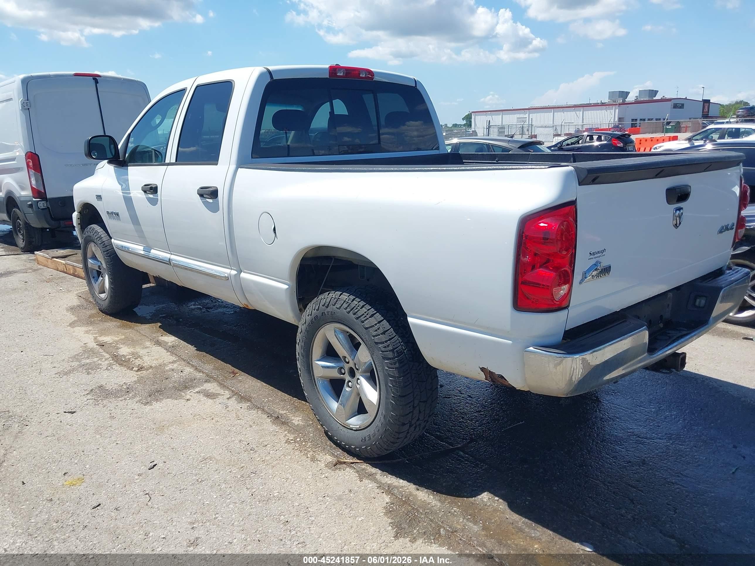 2008 Dodge Ram 1500 Slt White vin: 1D7HU18218J214140