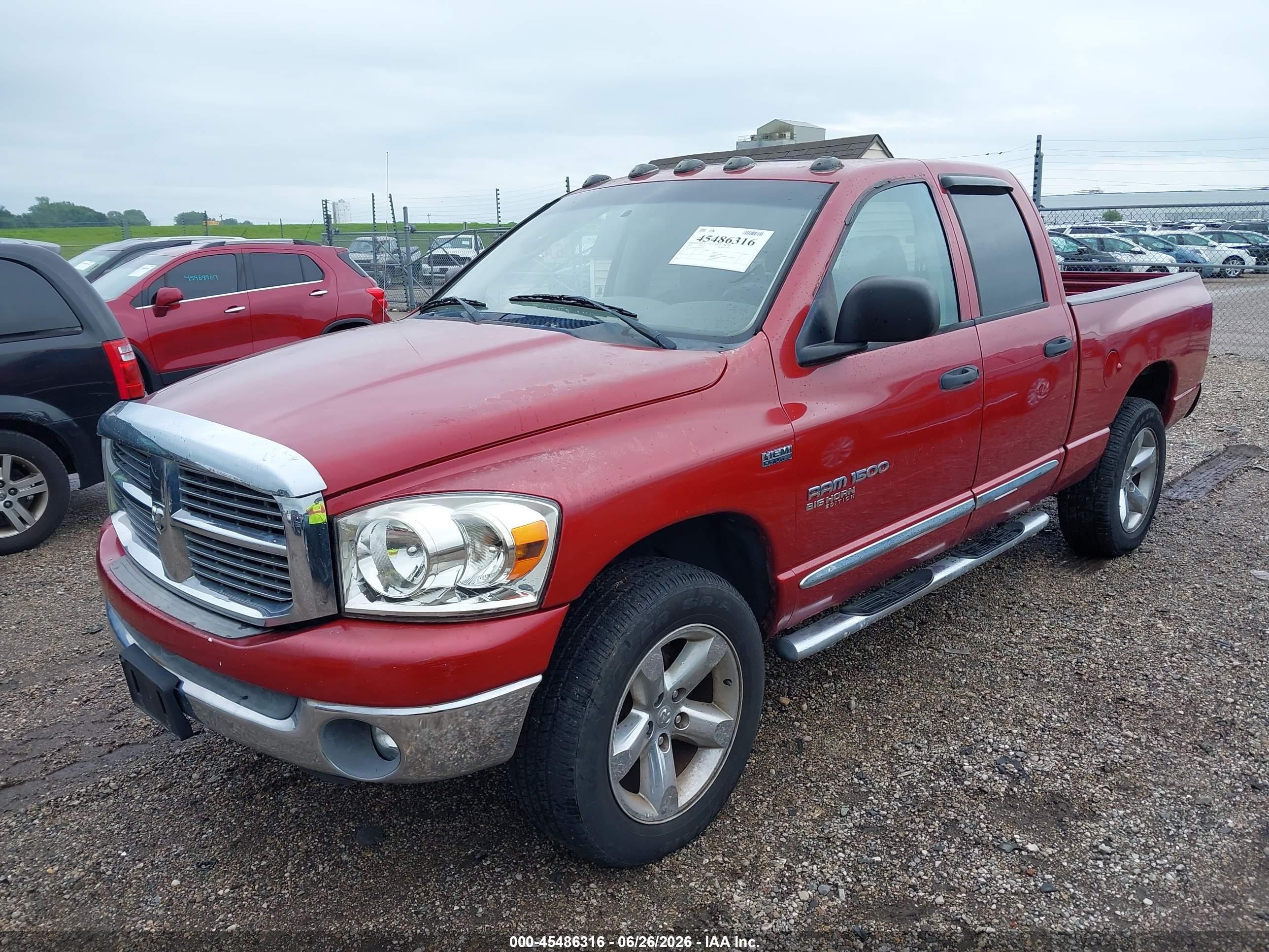 2006 Dodge Ram 1500 Slt/trx4 Off Road/sport Red vin: 1D7HU18226S647814