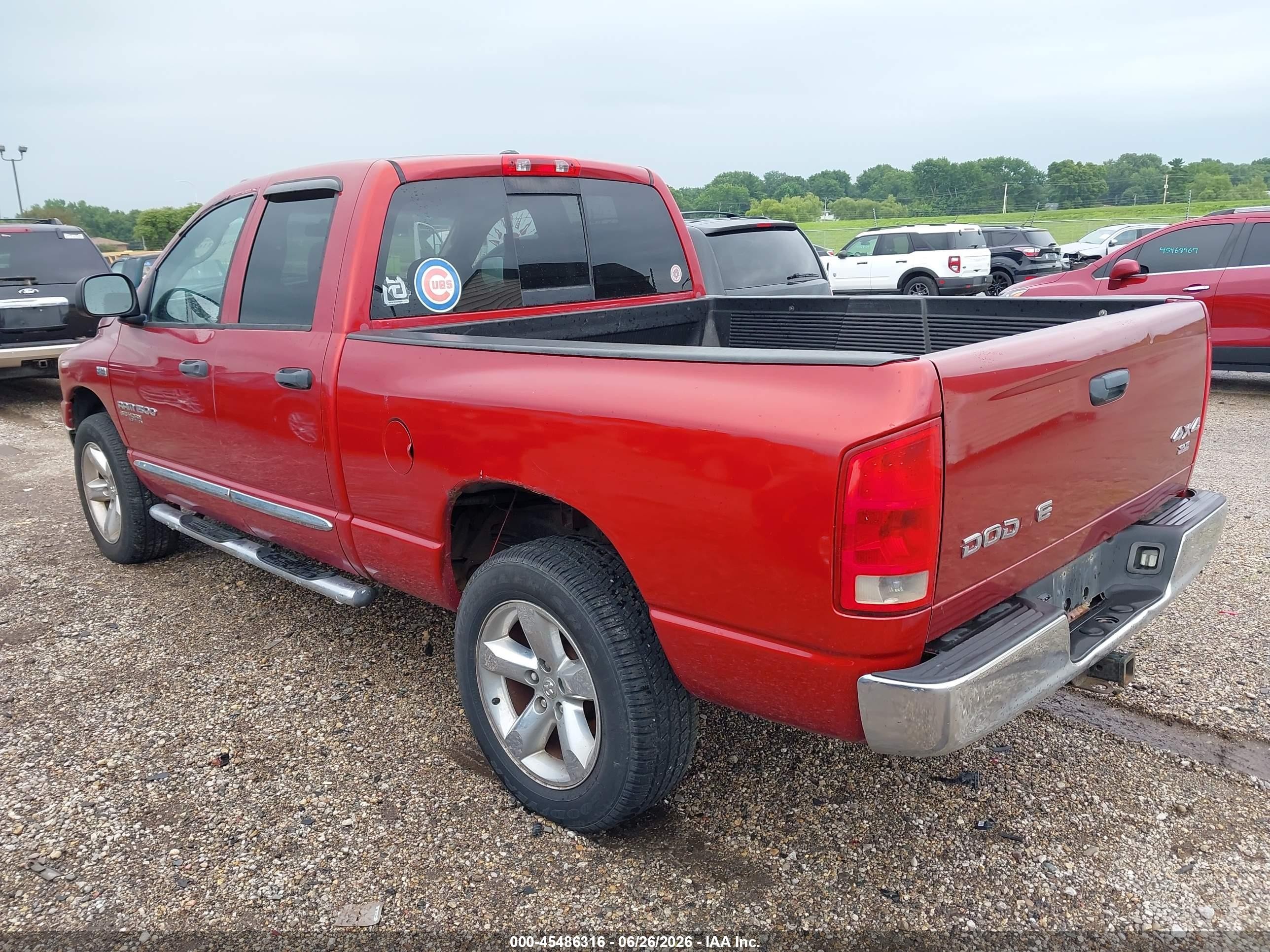 2006 Dodge Ram 1500 Slt/trx4 Off Road/sport Red vin: 1D7HU18226S647814