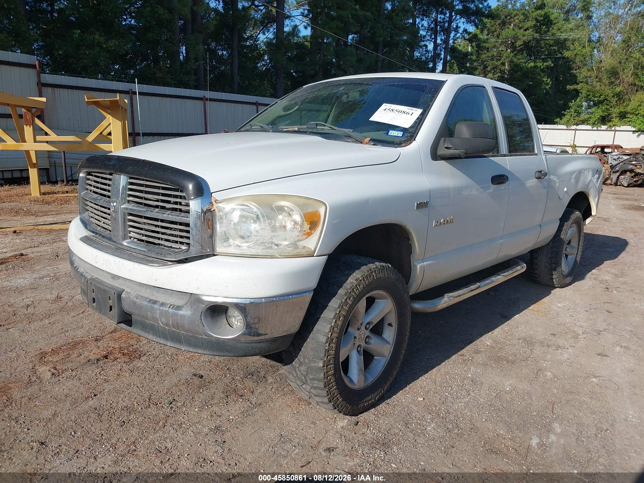 2008 Dodge Ram 1500 Slt White vin: 1D7HU18228S520032